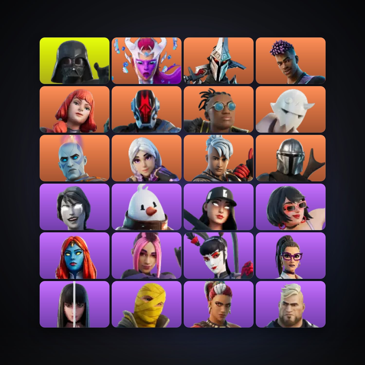Fortnite locker — 70 skins — 200 V-Bucks — lvl 1732 — HabibiAccounts