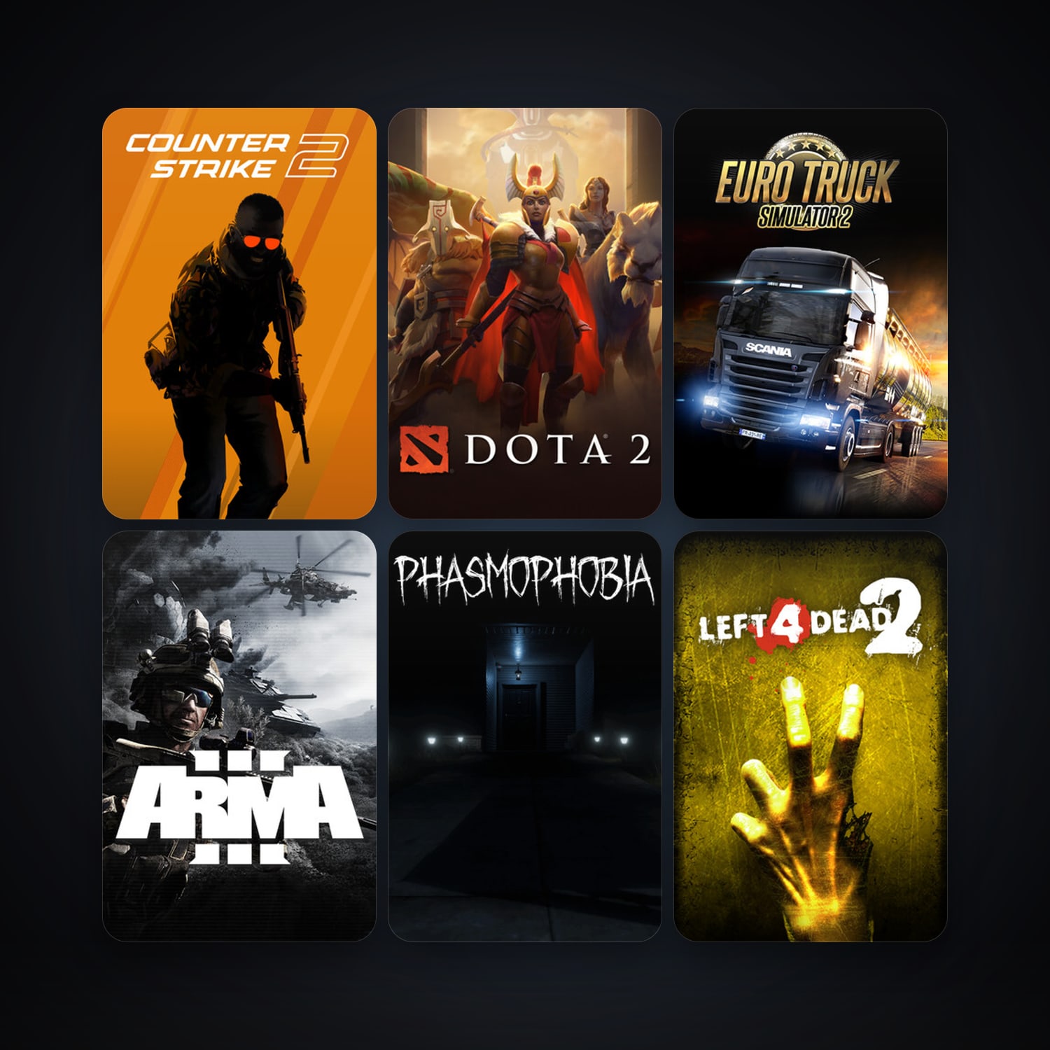 Left 4 Dead 2 + Dota 2, 62 games, Steam 24, clean — HabibiAccounts