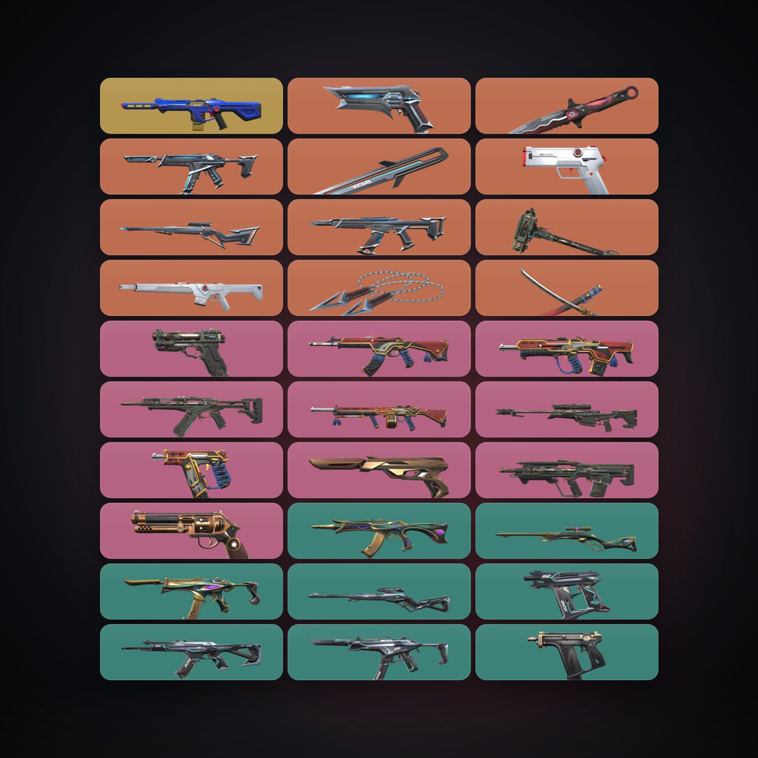 KR locker — 5 knives, 53 skins, lvl 93 — HabibiAccounts