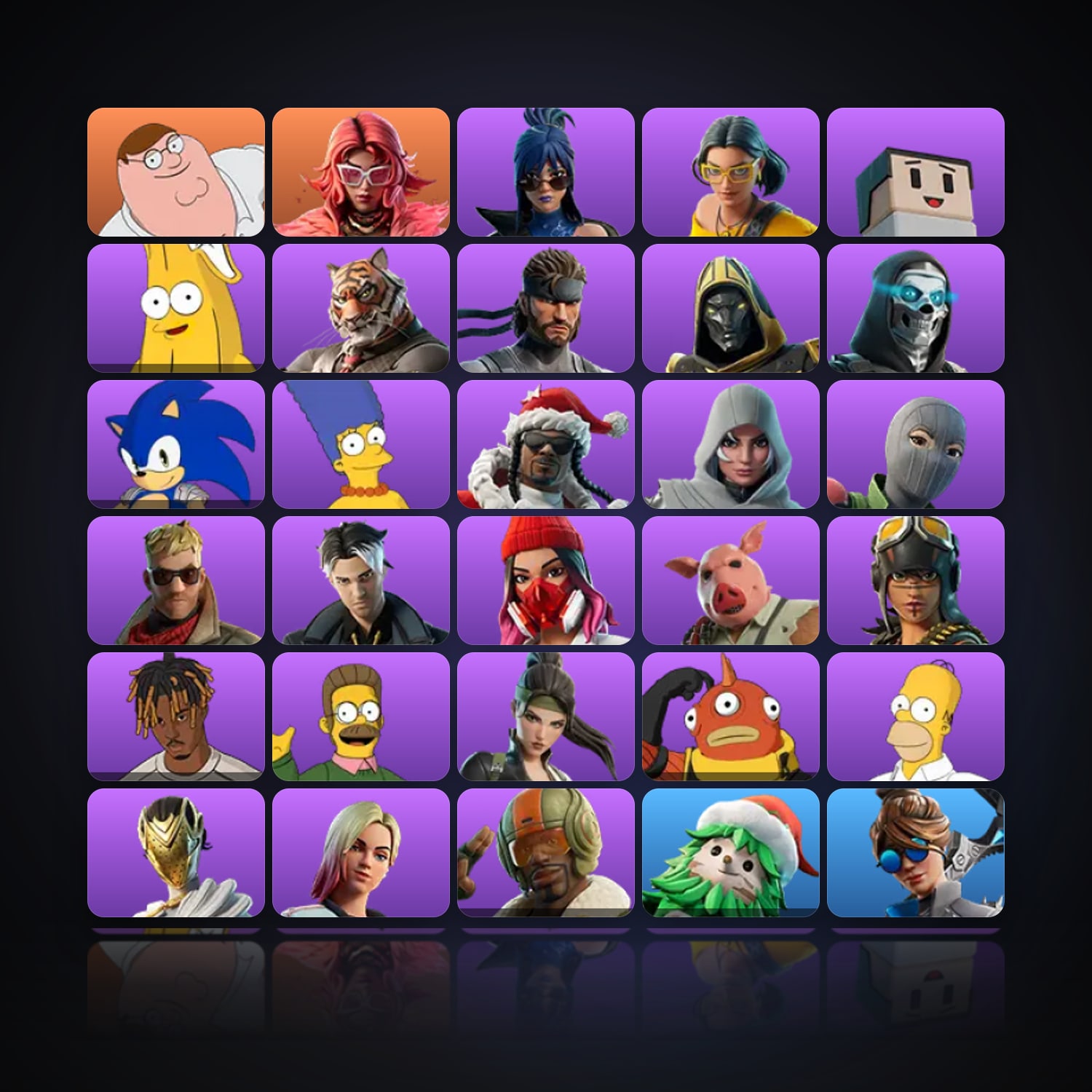 Fortnite | 34 Skins | 300 V-Bucks | Level 1836 | 175 Wins — HabibiAccounts