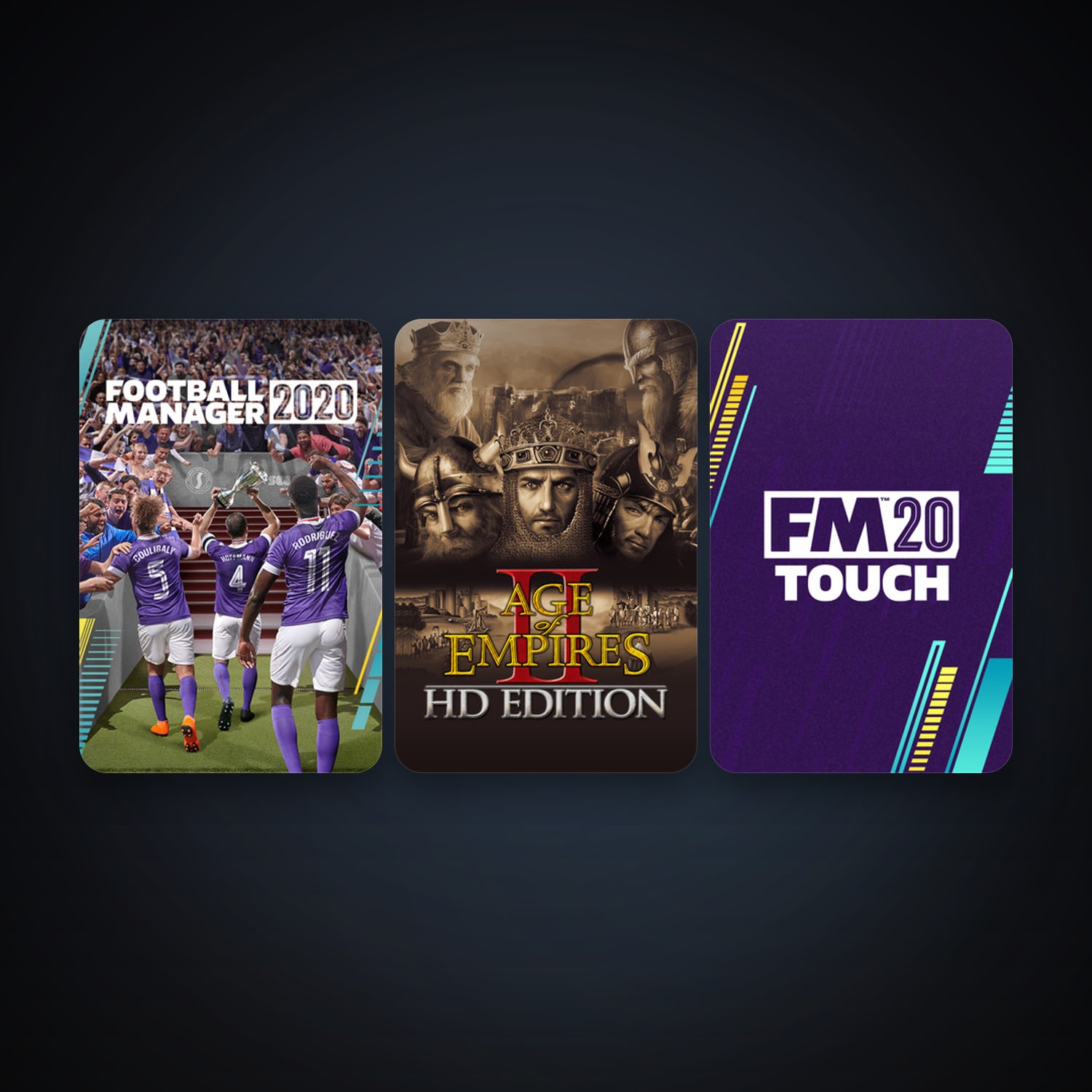 Age of Empires II + Football Manager 2020, 5 games, clean — HabibiAccounts