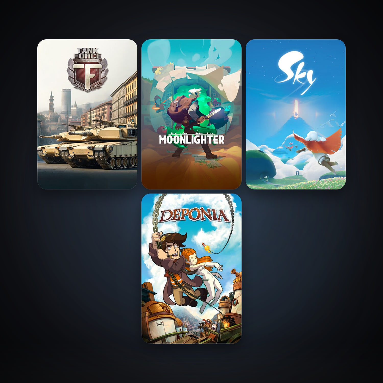 Tank Force: Online Shooter Game & Moonlighter | 18 Games | Clean — HabibiAccounts