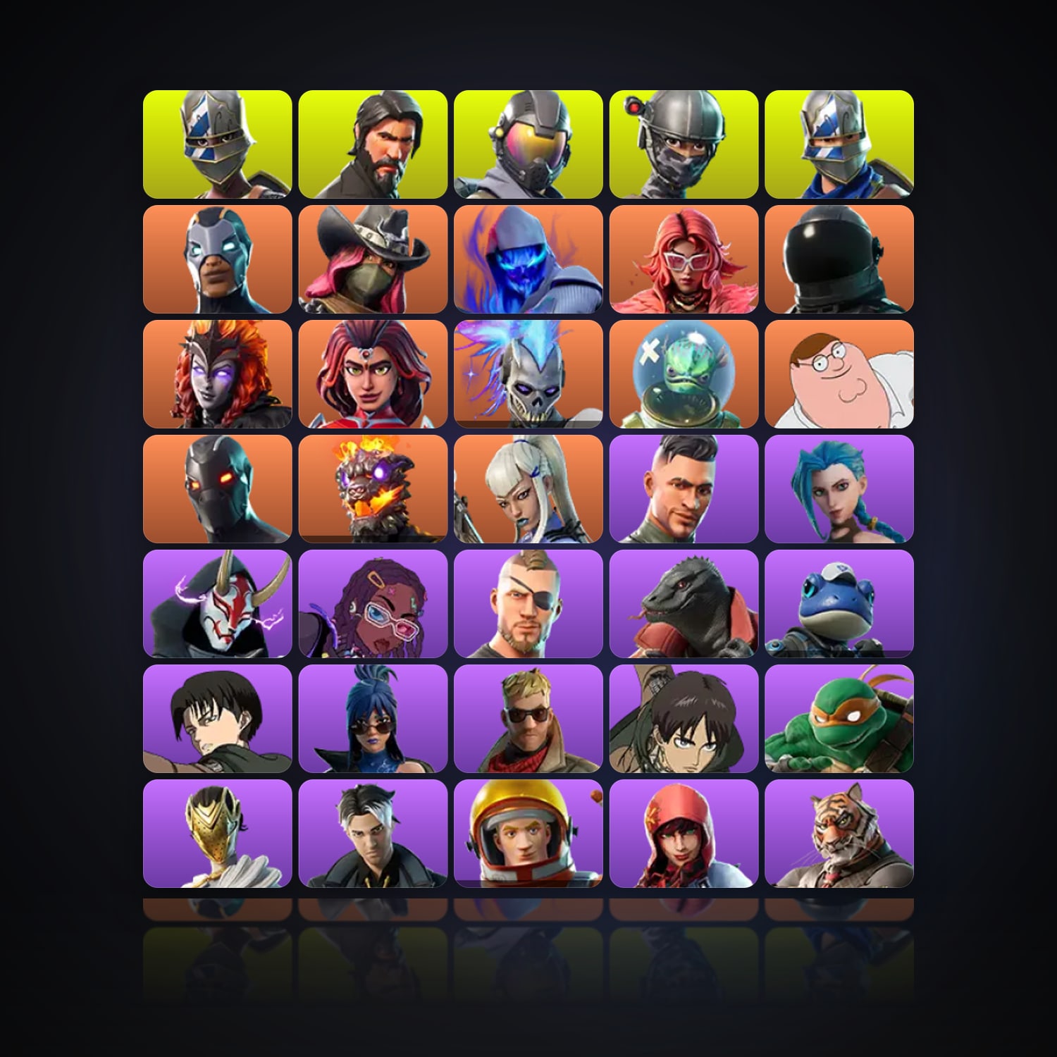 Fortnite | 60 Skins | 100 V-Bucks | Level 1277 | 243 Wins — HabibiAccounts