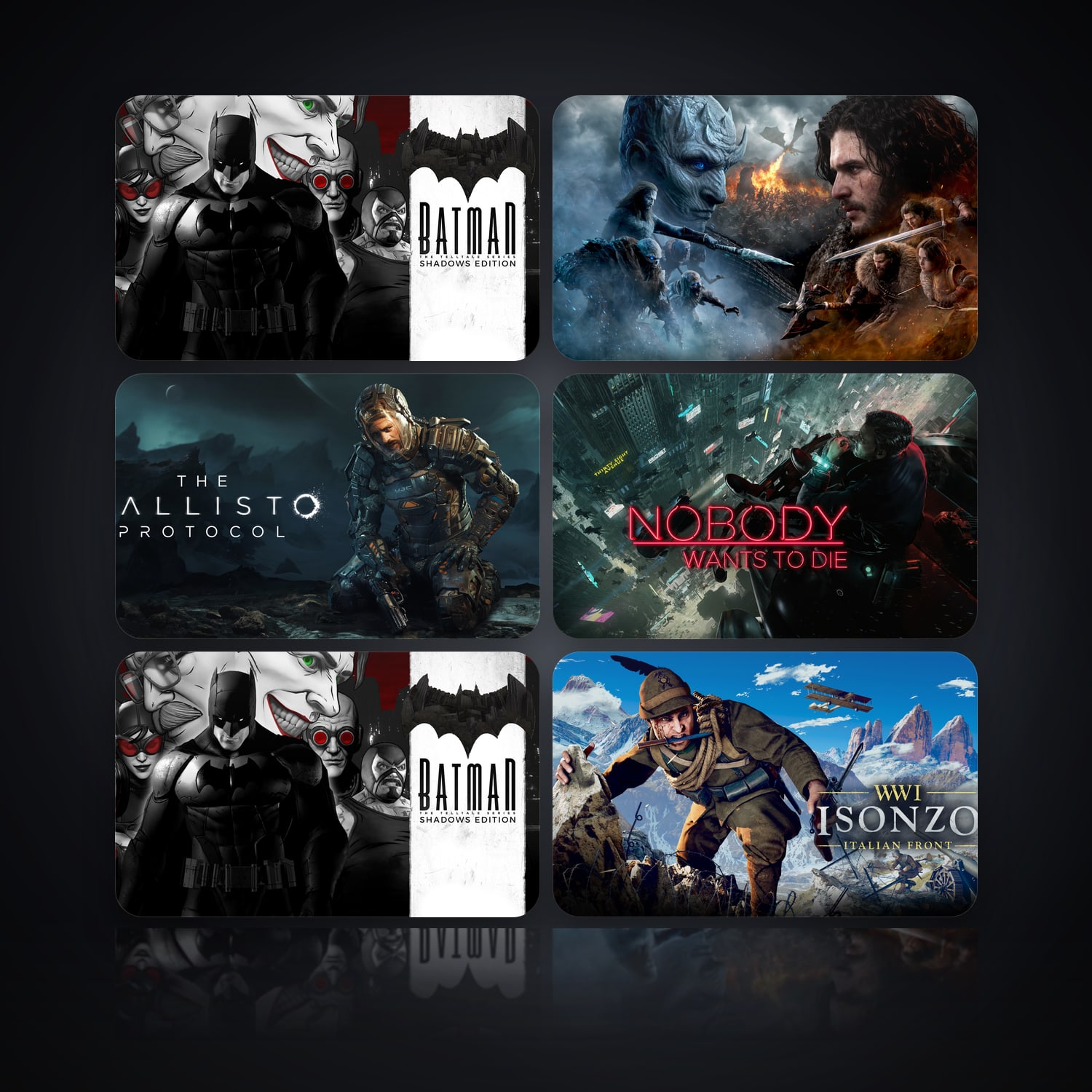 هالحساب إبك فيه Telltale Batman Season 2 وGame of Thrones Kingsroad، IN، 7 ألعاب — HabibiAccounts