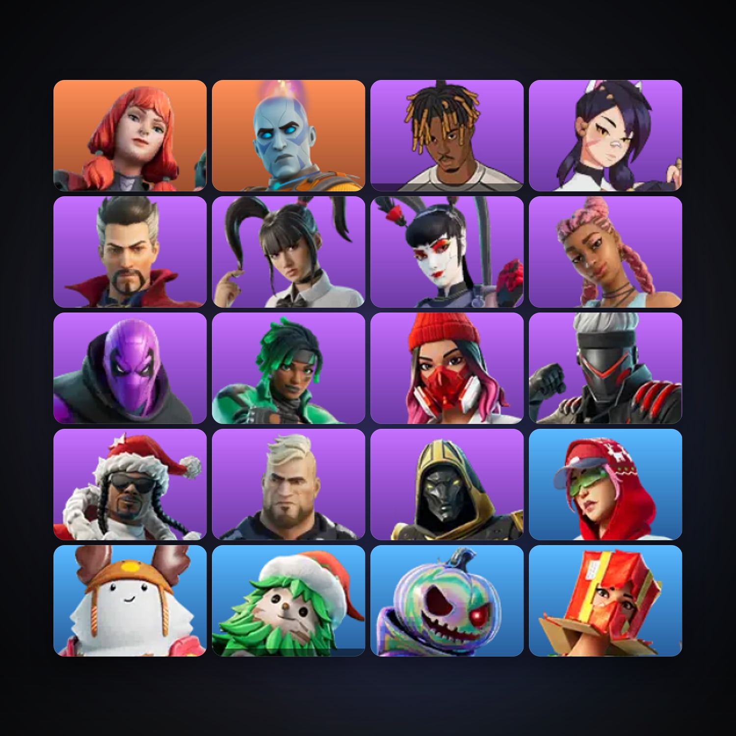 Fortnite | 20 Skins | 250 V-Bucks | Level 1310 | 100 Wins — HabibiAccounts