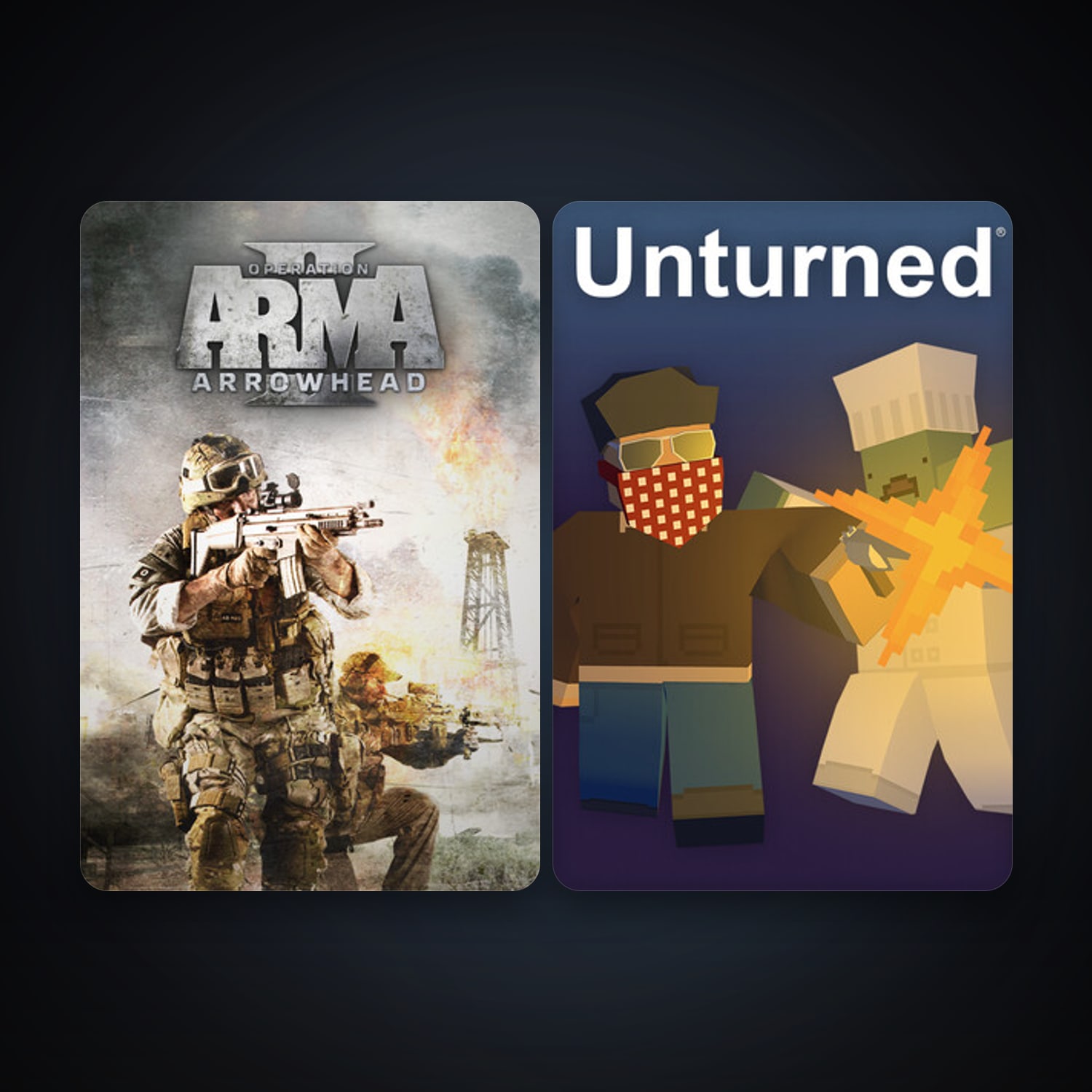 Arma 2: Operation Arrowhead + Unturned, 7 games, clean — HabibiAccounts