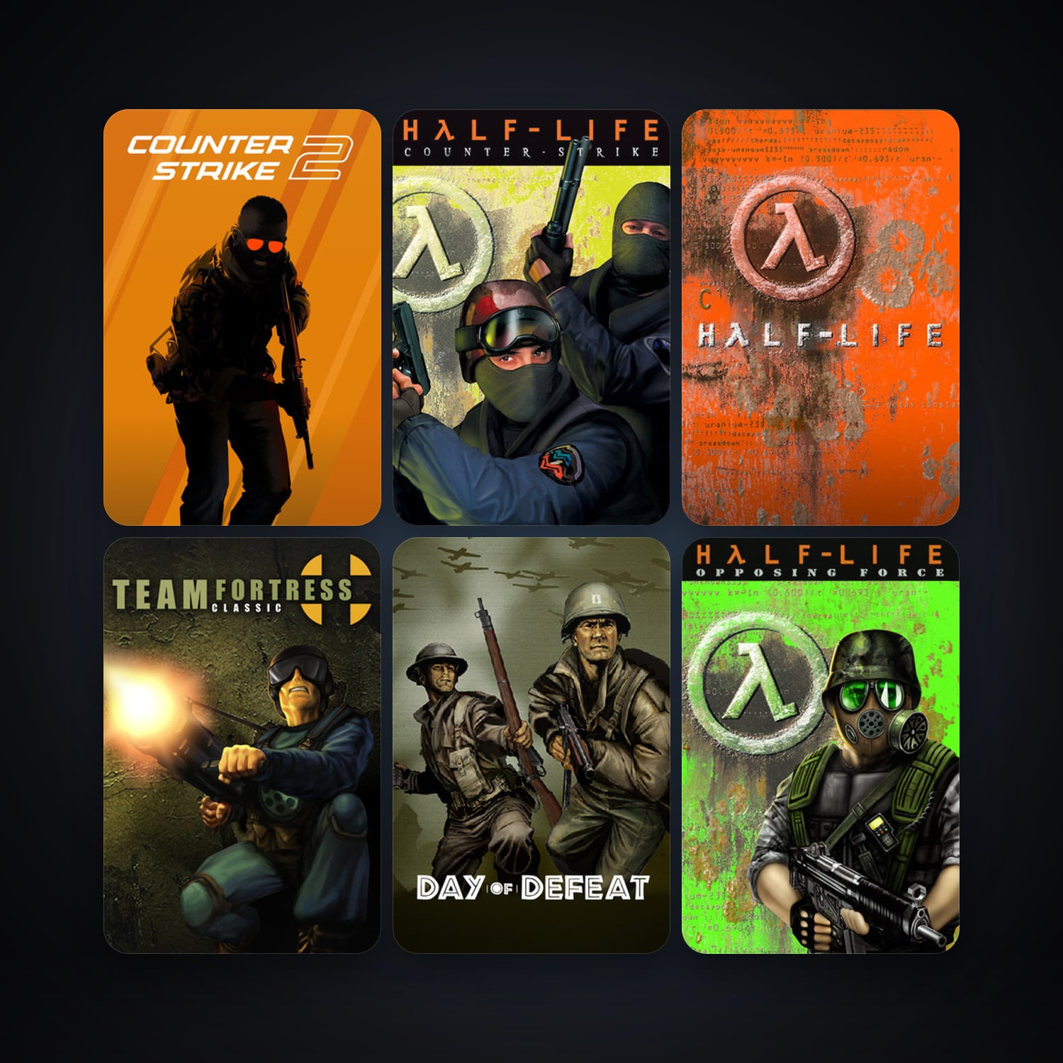 Counter-Strike + Team Fortress Classic, 10 games, clean — HabibiAccounts