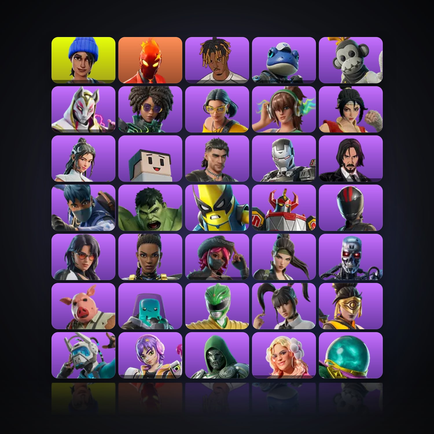 Fortnite | 55 Skins | 100 V-Bucks | Level 1507 | 67 Wins — HabibiAccounts