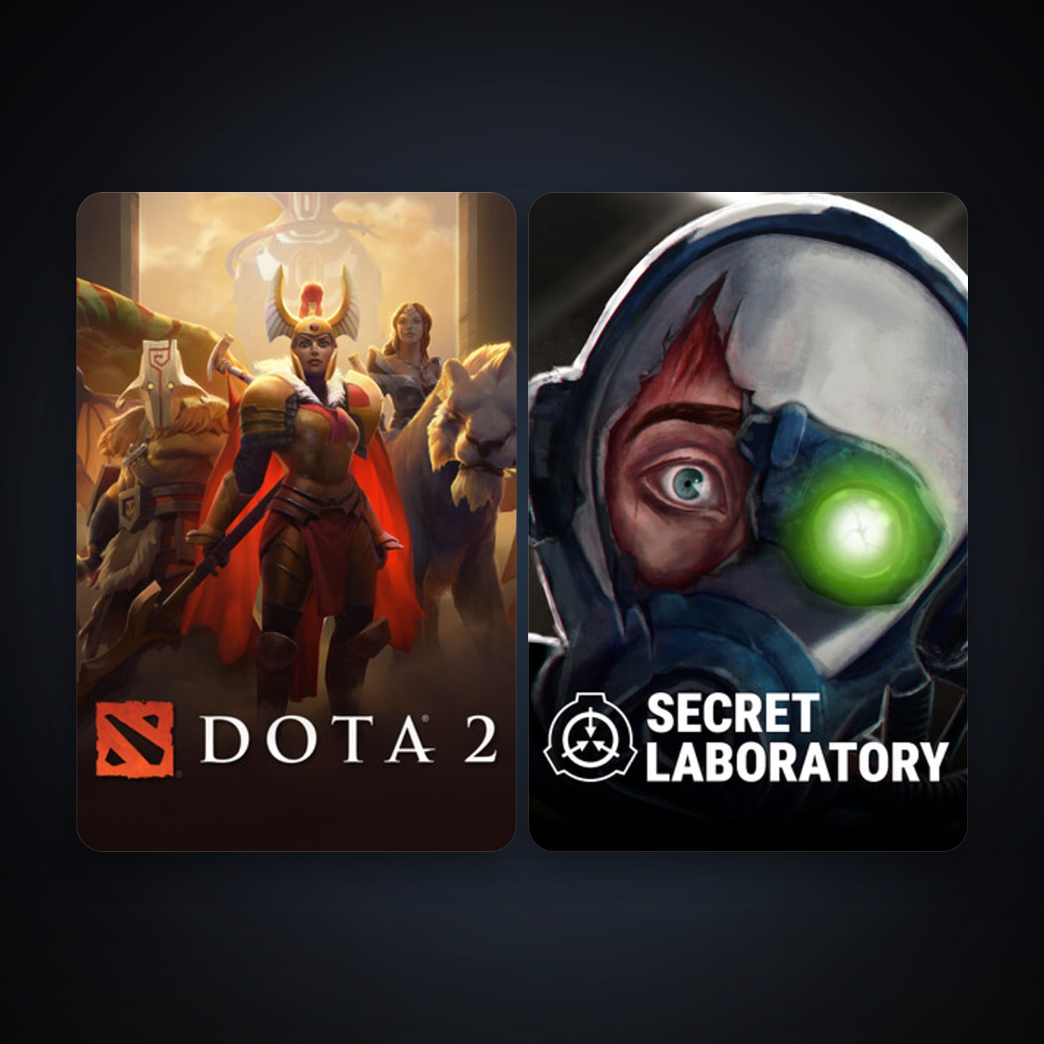 Dota 2 + SCP: Secret Laboratory, 2 games, clean — HabibiAccounts