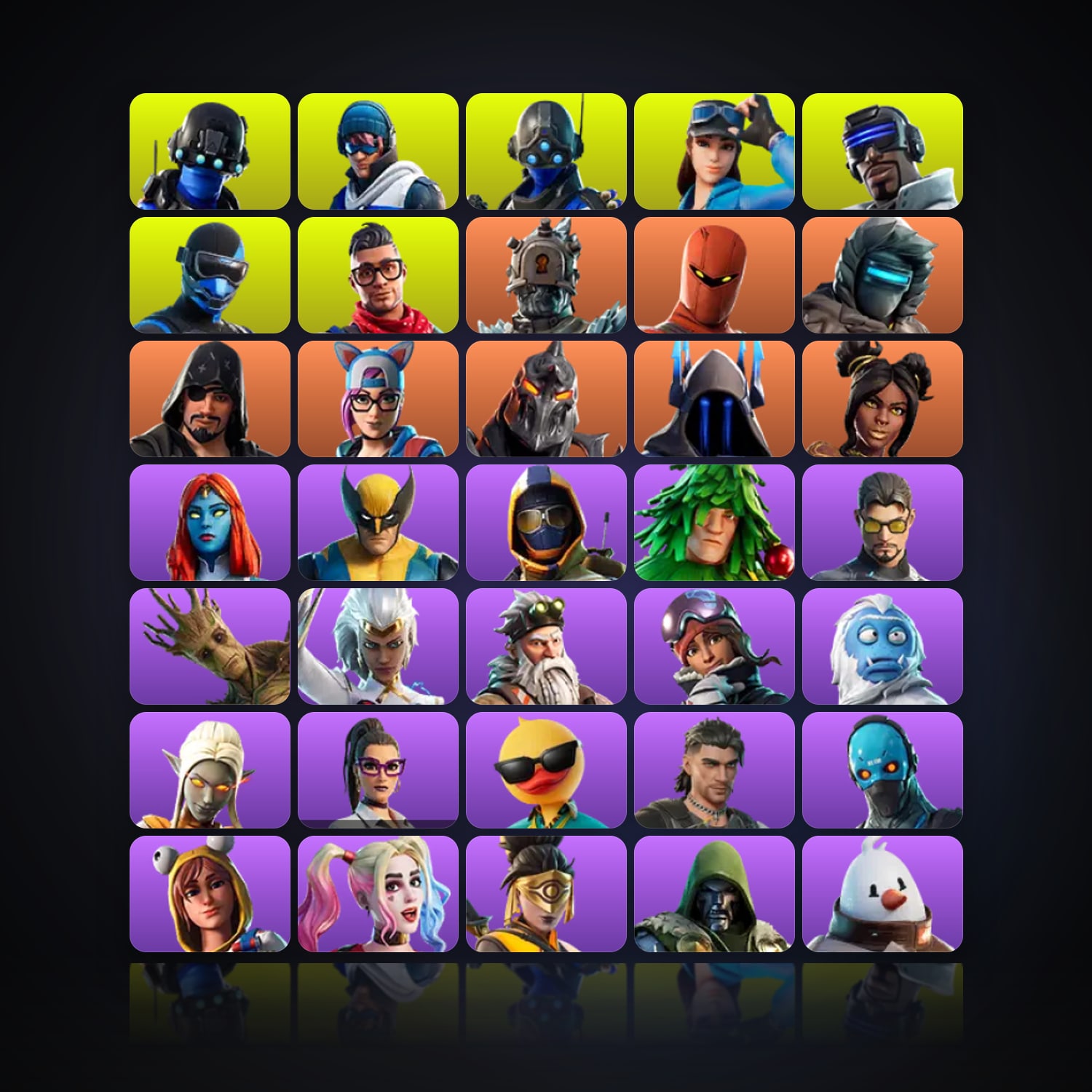 Fortnite | 55 Skins | 600 V-Bucks | Level 1029 | 122 Wins — HabibiAccounts