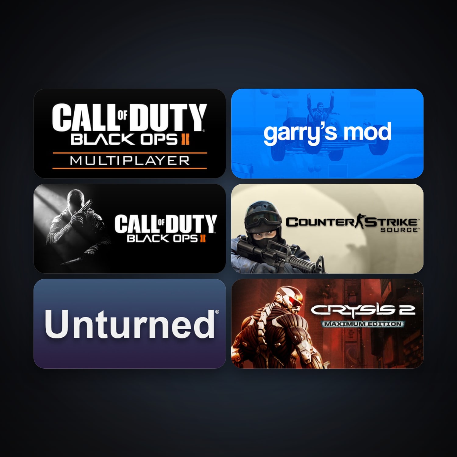 Counter-Strike: Source + Garry's Mod, 7 games, clean — HabibiAccounts