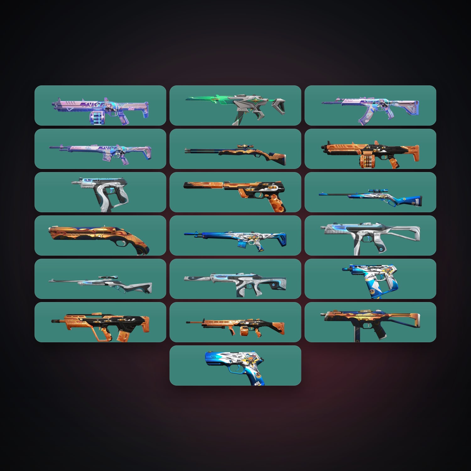 EU Gold 1 locker — 19 skins, lvl 41 — HabibiAccounts
