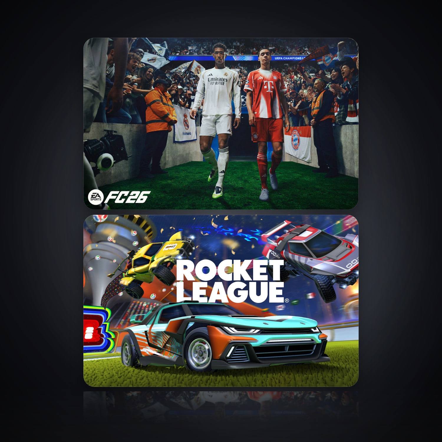 EA SPORTS FC 26 & Rocket League | 2 Games — HabibiAccounts