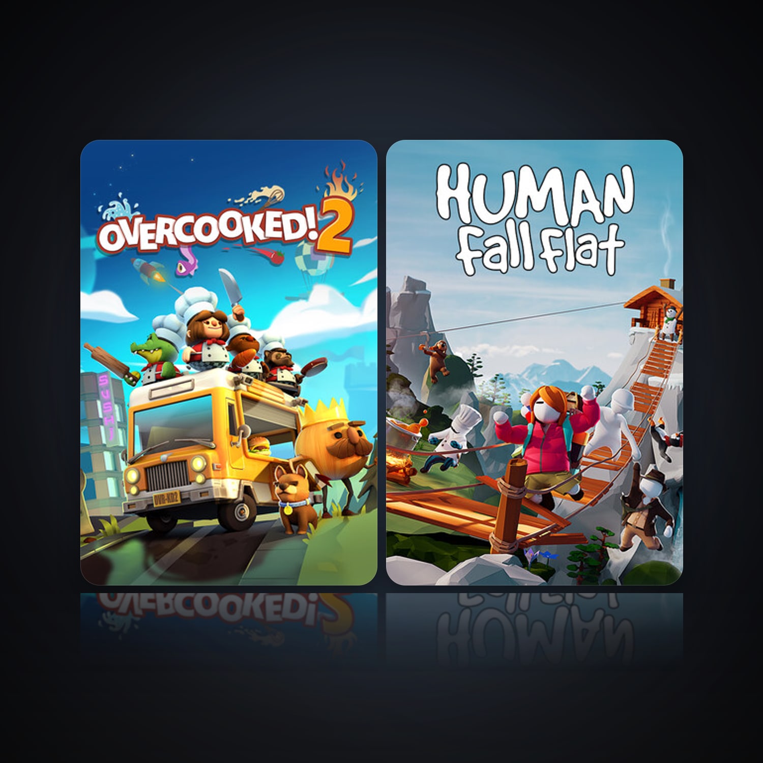 Overcooked! 2 & Human: Fall Flat | Clean — HabibiAccounts