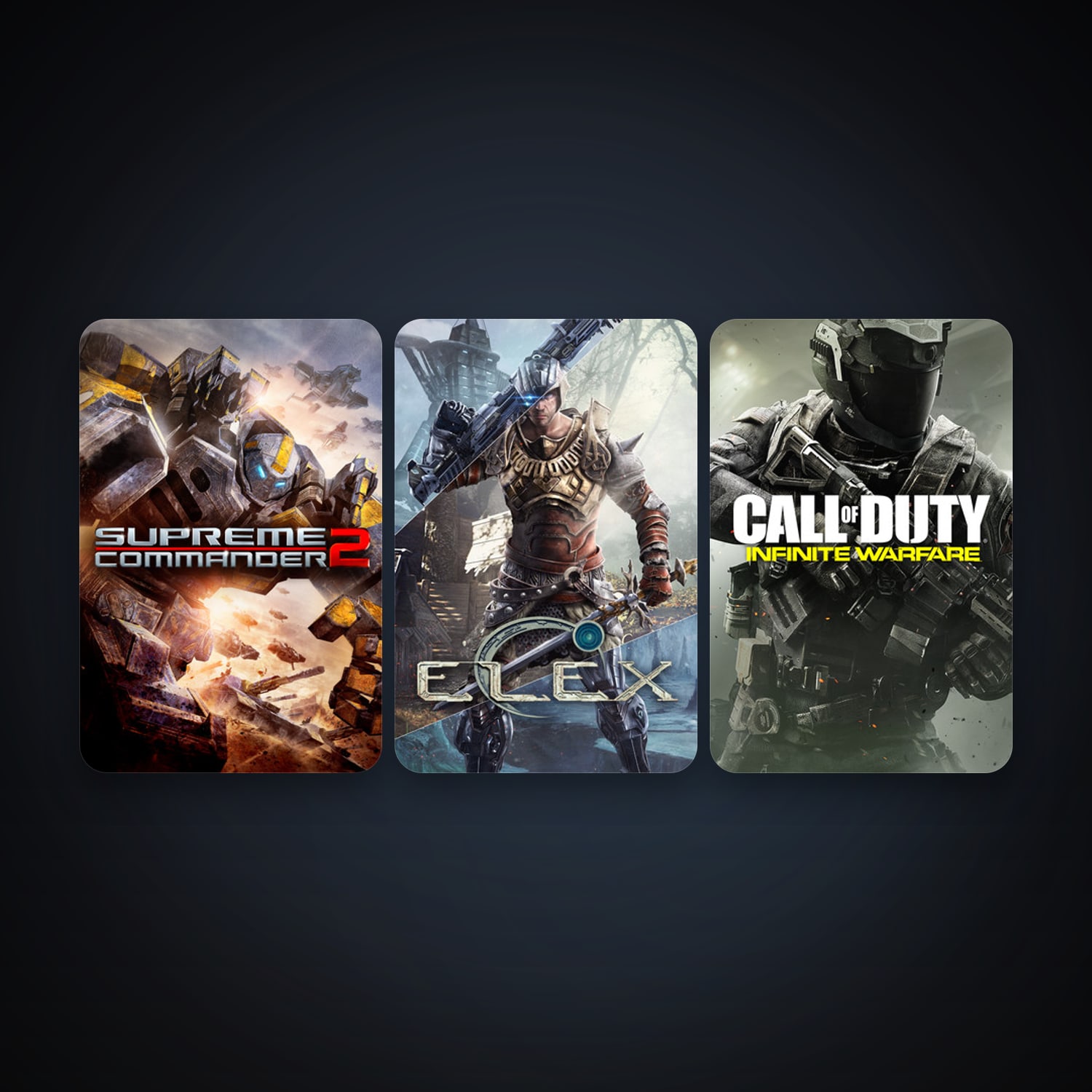 Supreme Commander 2 + Call of Duty: Infinite Warfare, 3 games, clean — HabibiAccounts