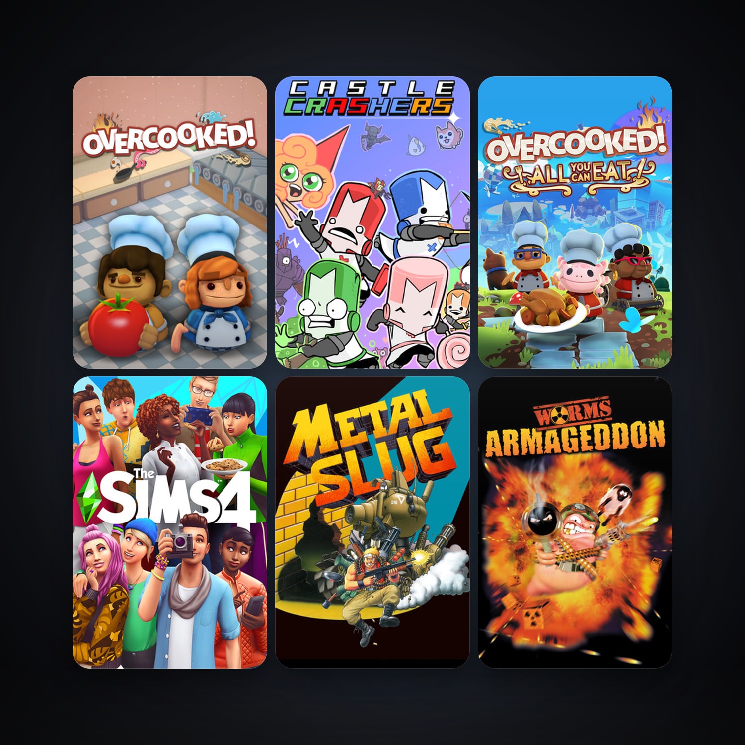 Castle Crashers + Worms Armageddon, 11 games, clean — HabibiAccounts