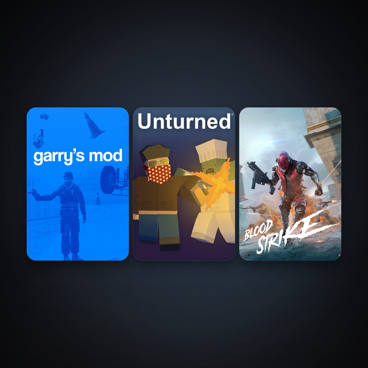 Garry's Mod + Unturned, 7 games, clean — HabibiAccounts