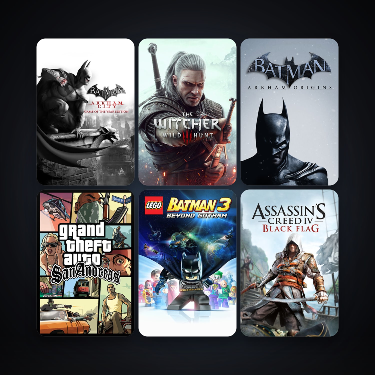 Grand Theft Auto: San Andreas + The Witcher 2: Assassins of Kings Enhanced Edition, 13 games, clean — HabibiAccounts