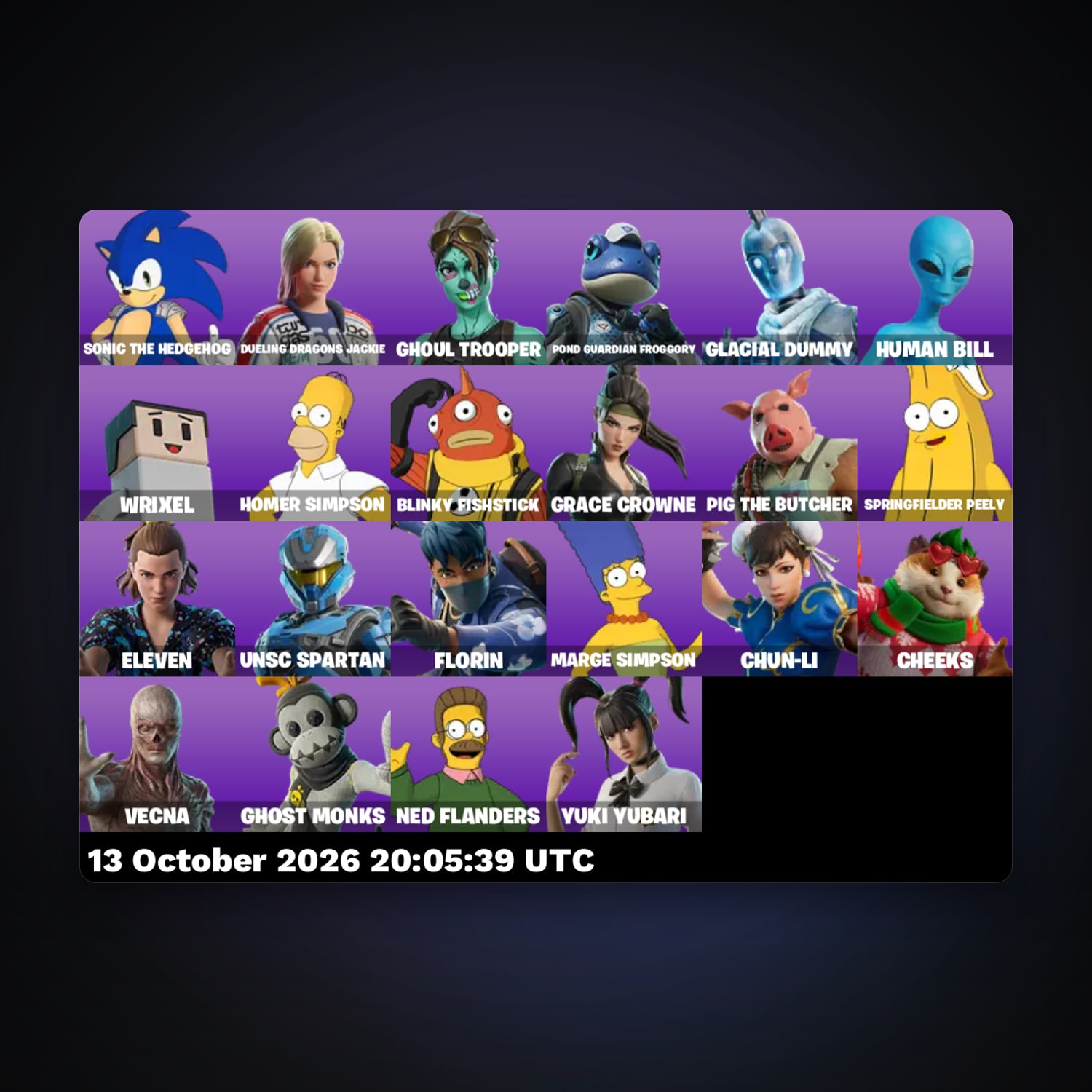Fortnite account with Ghoul Trooper & Sonic the Hedgehog — 22 skins — 400 V-Bucks — lvl 506 — HabibiAccounts