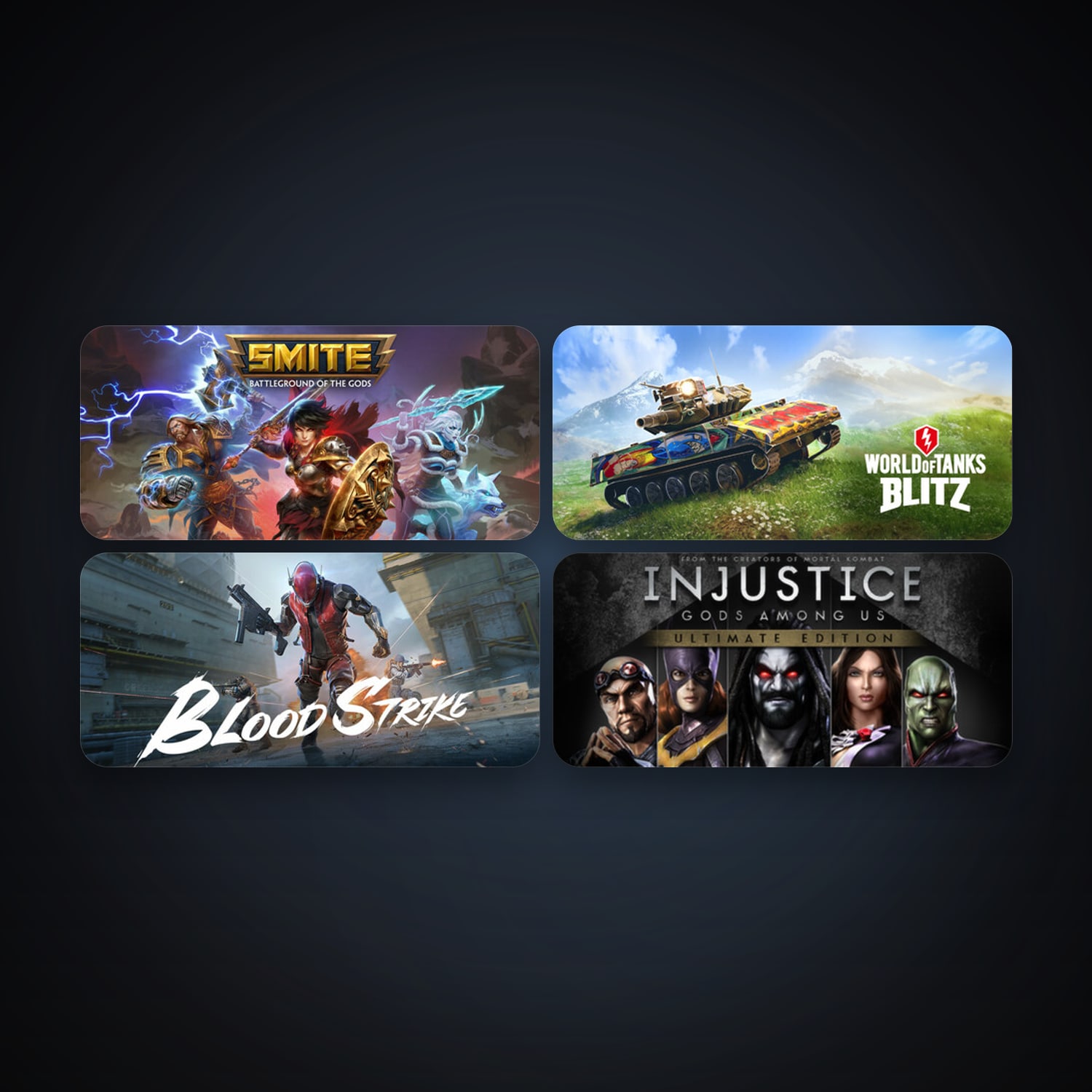 Injustice: Gods Among Us Ultimate Edition + SMITE, 8 games, clean — HabibiAccounts