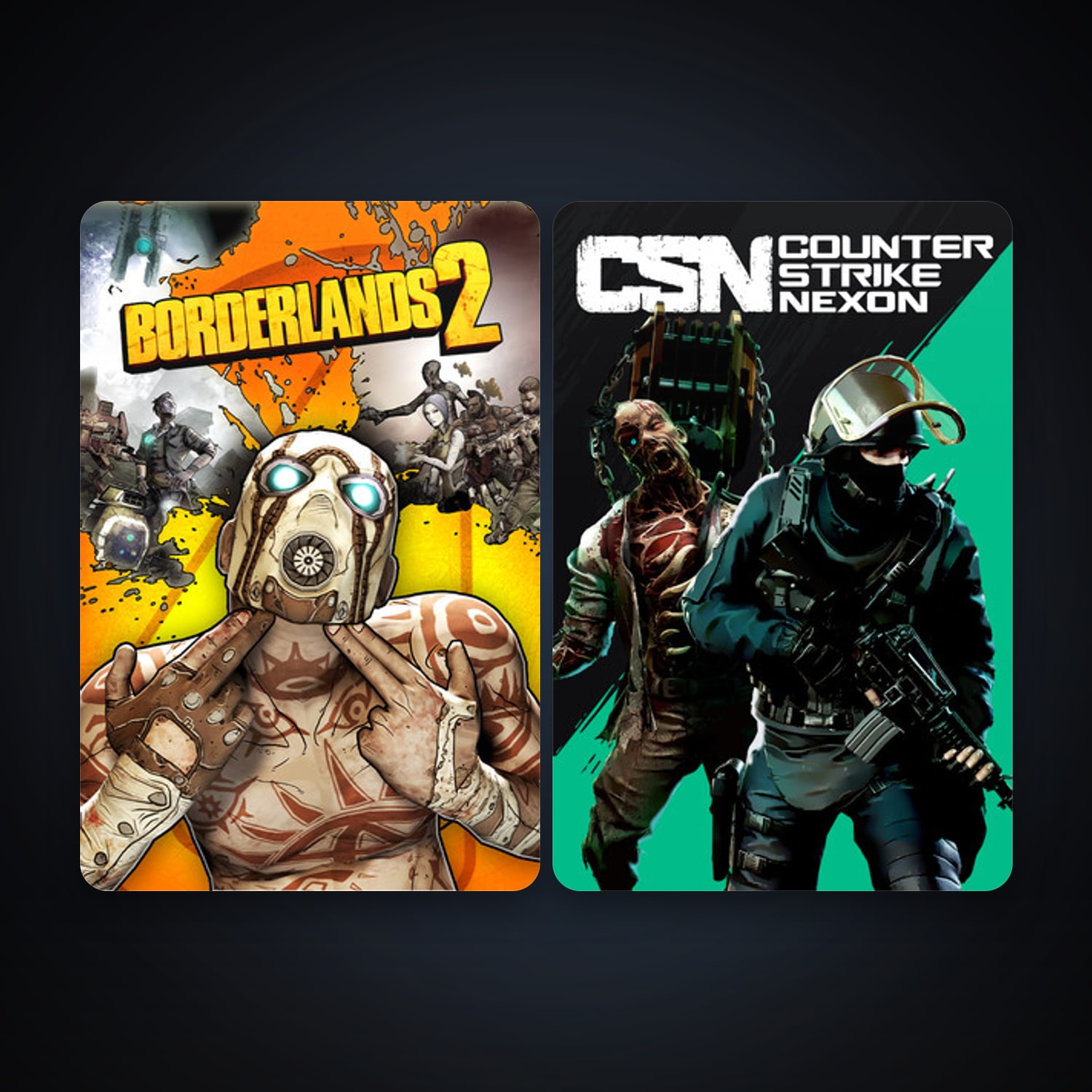Borderlands 2 + Counter-Strike Nexon: Studio, 3 games, clean — HabibiAccounts