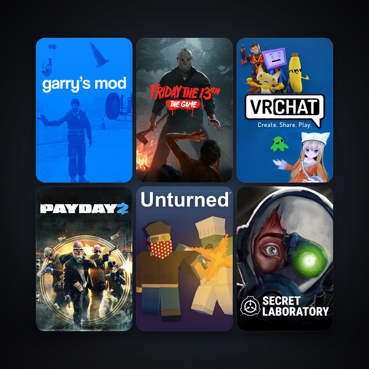 Garry's Mod + PAYDAY 2, 13 games, clean — HabibiAccounts