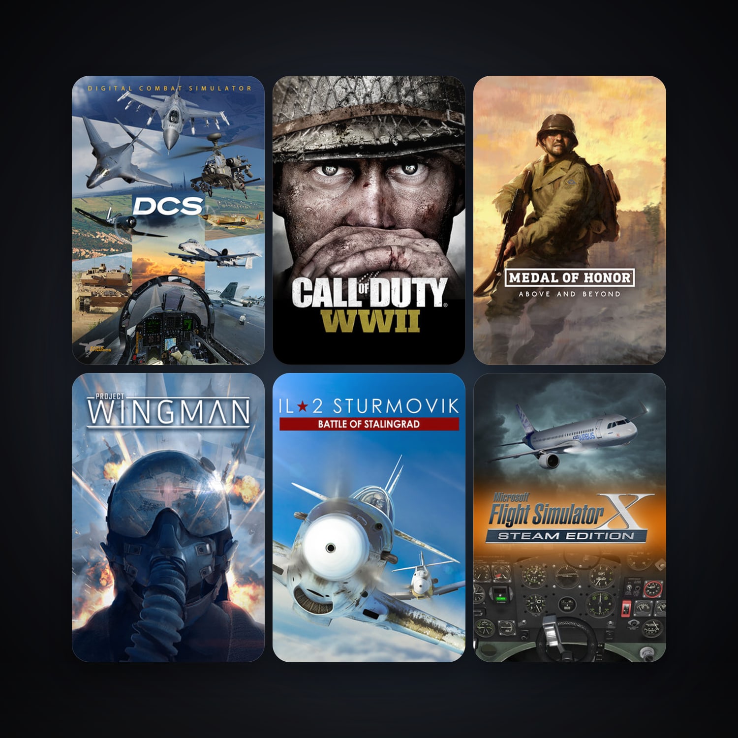 Call of Duty 2 + DCS World Steam Edition, 12 games, clean — HabibiAccounts