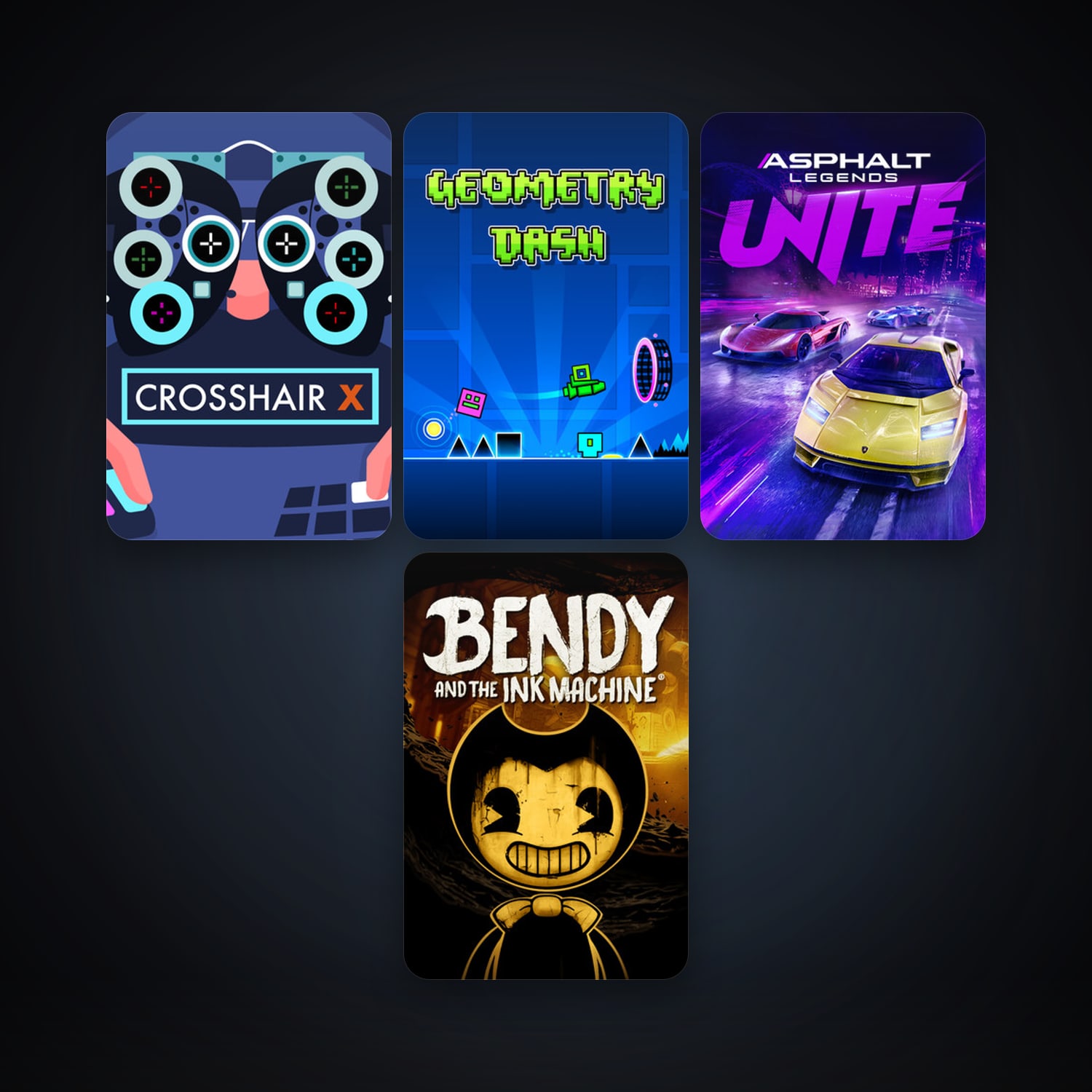Geometry Dash + Bendy and the Ink Machine, 6 games, clean — HabibiAccounts