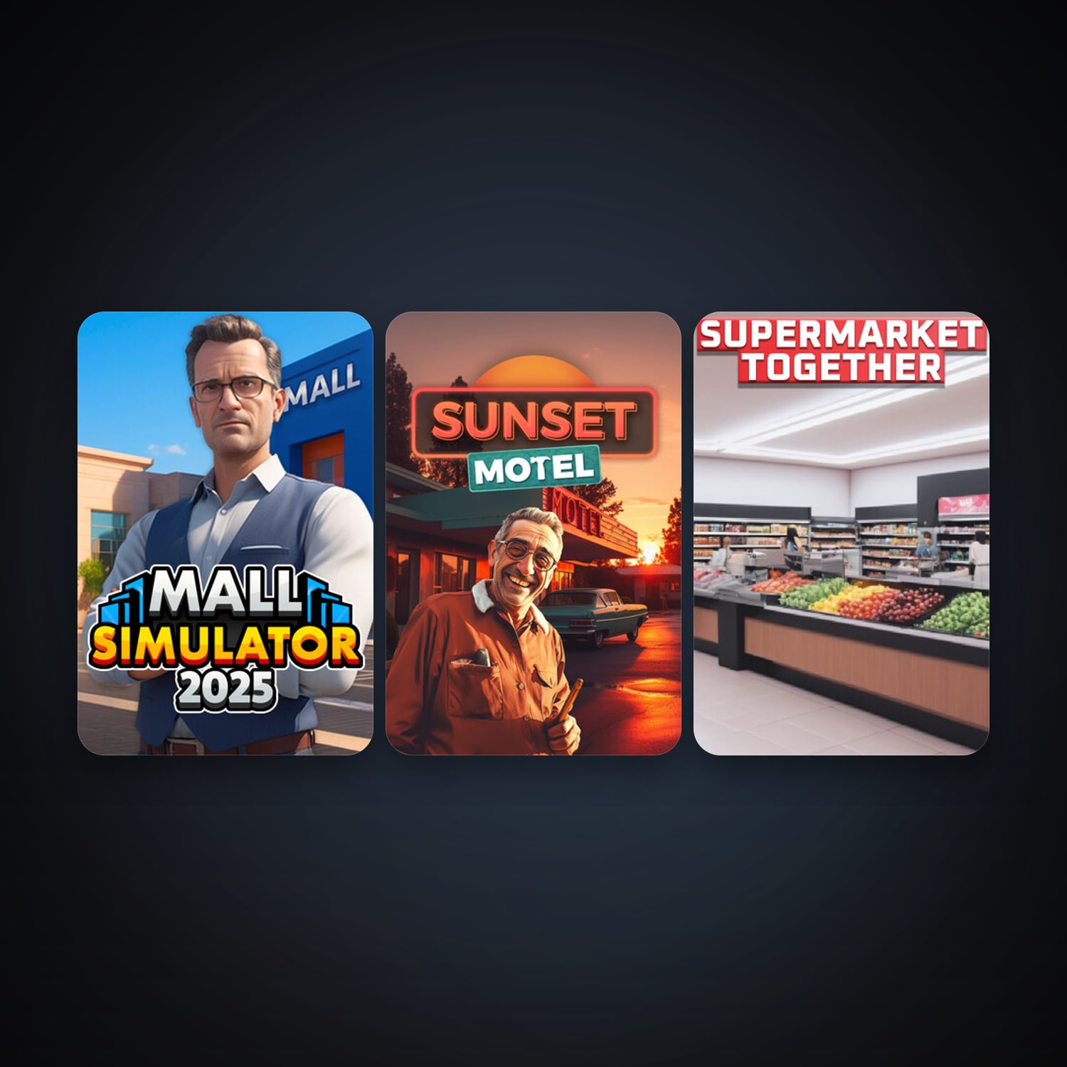 Sunset Motel + Supermarket Together, 8 games, clean — HabibiAccounts