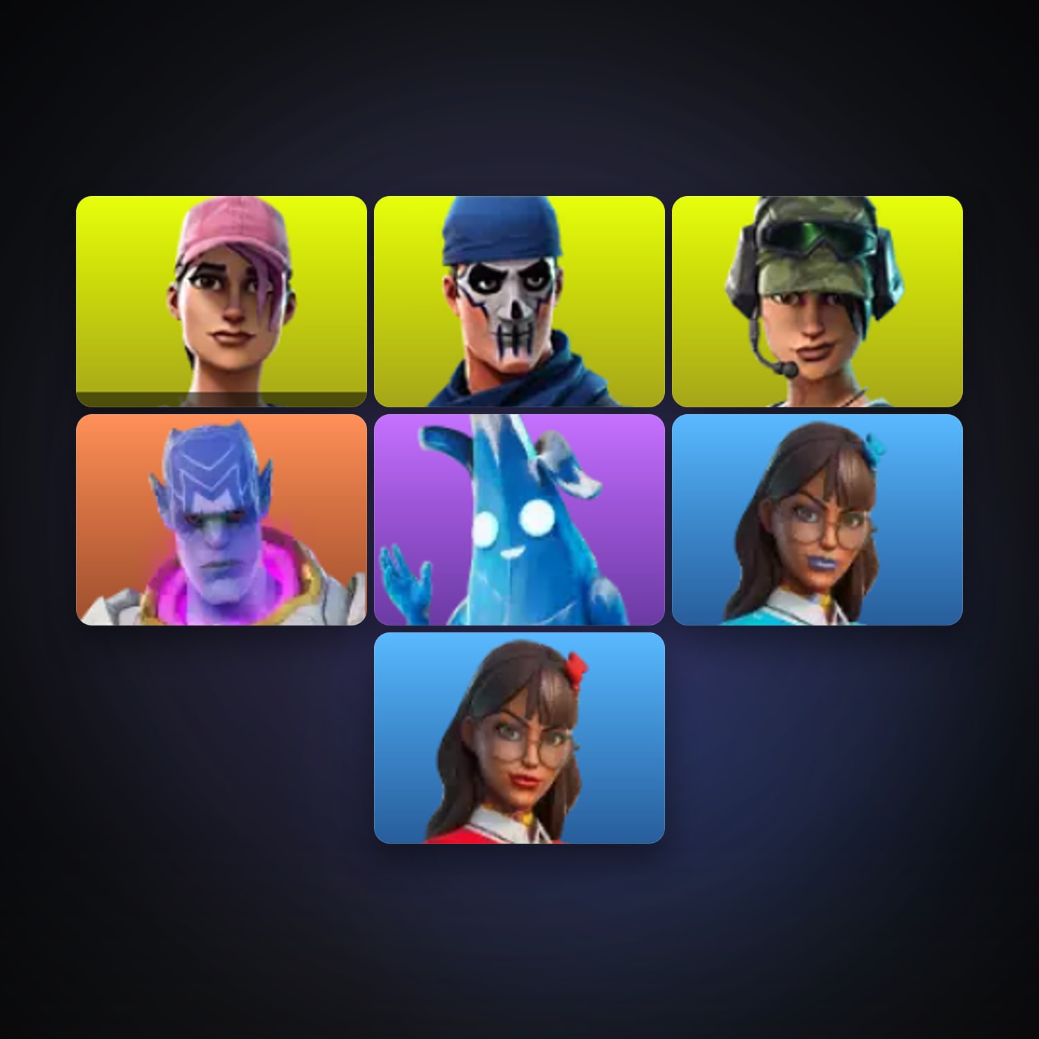 Fortnite | 7 Skins | 350 V-Bucks | Level 197 | 2 Wins — HabibiAccounts