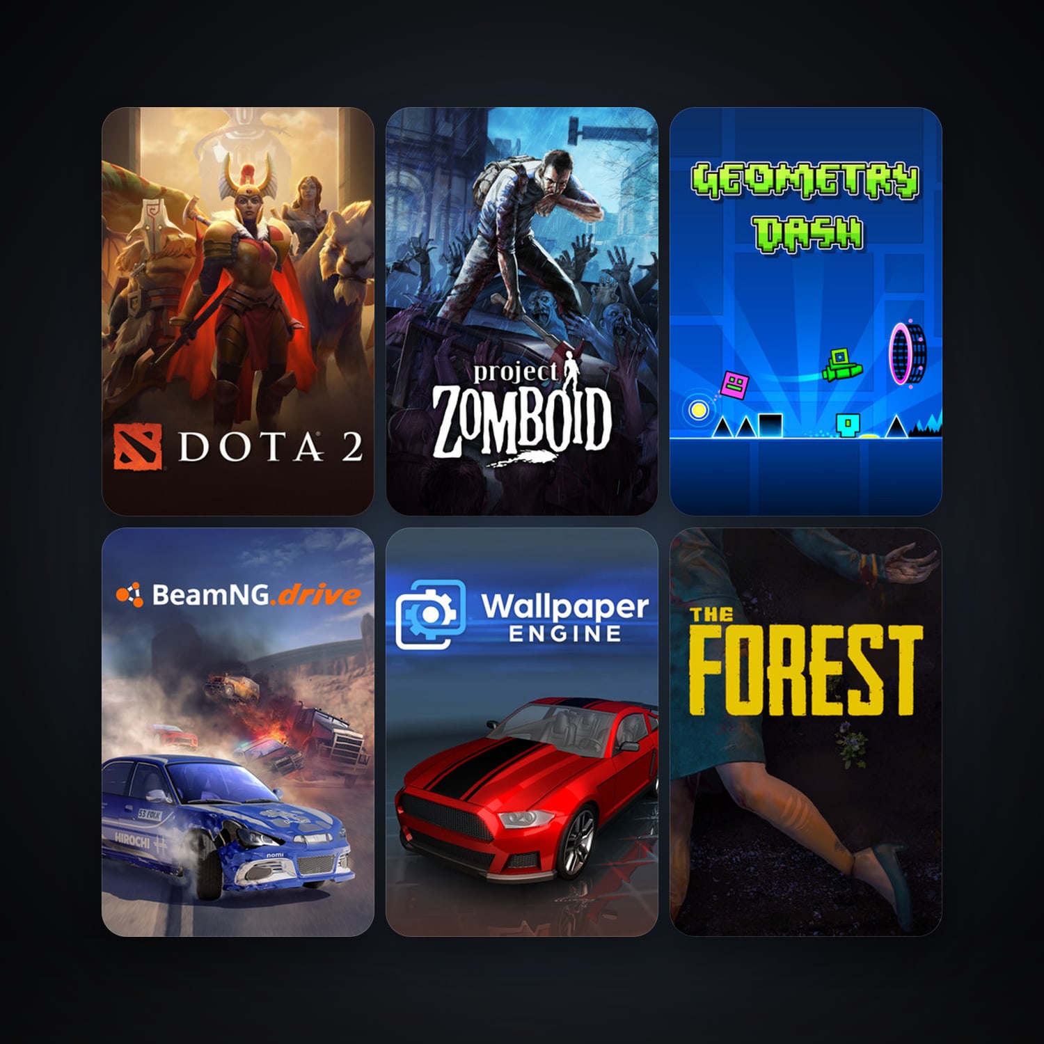 Dota 2 + Project Zomboid, 54 games, clean — HabibiAccounts