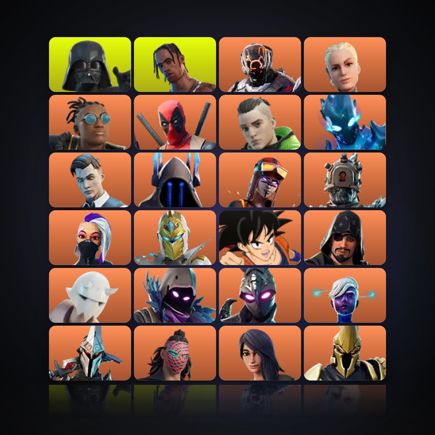 هالحساب فورتنايت، اللوكر مليان 113 سكن، 2.3K فيبوكس، لفل 1529، 186 فوز — HabibiAccounts