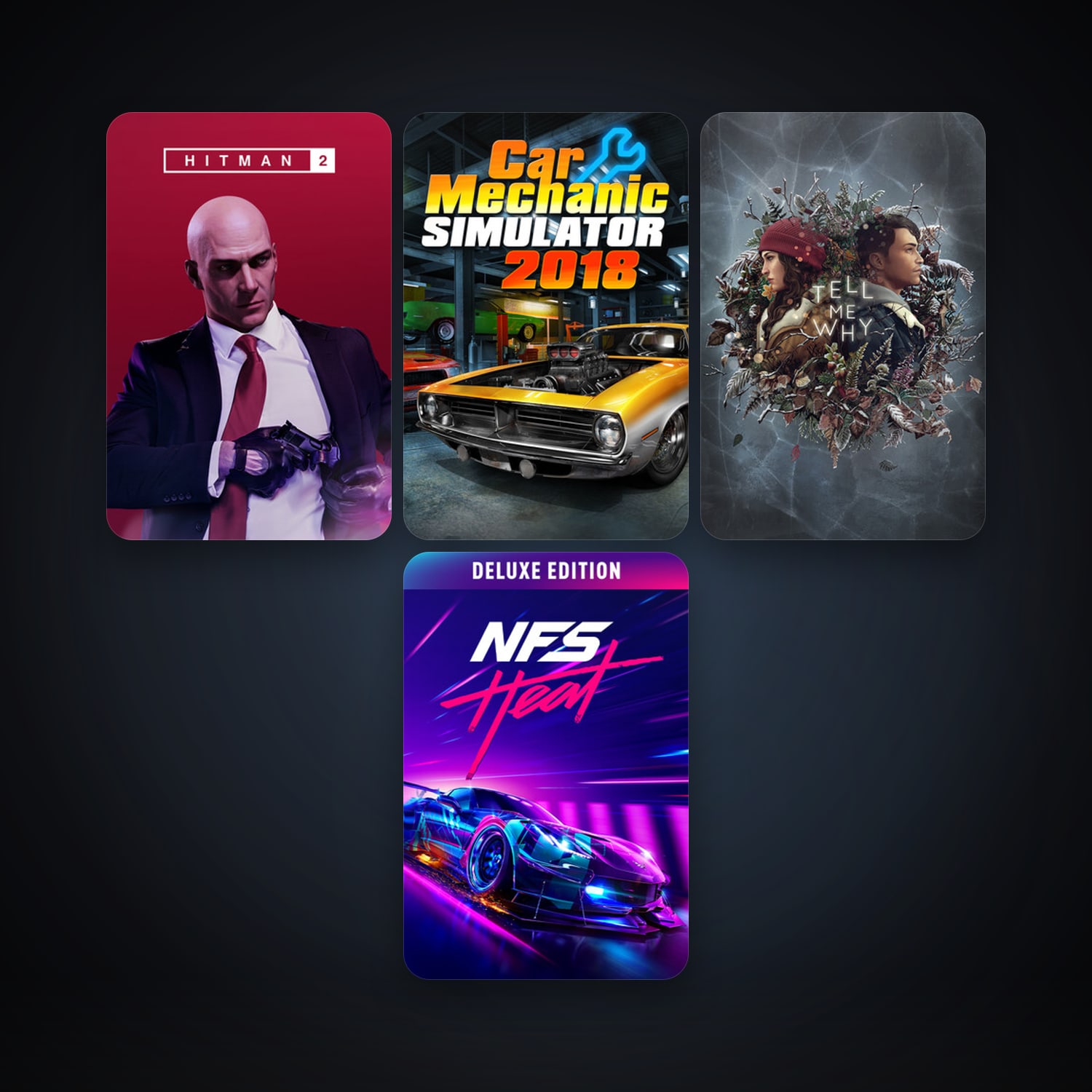 Car Mechanic Simulator 2018 + HITMAN 2, 9 games, clean — HabibiAccounts