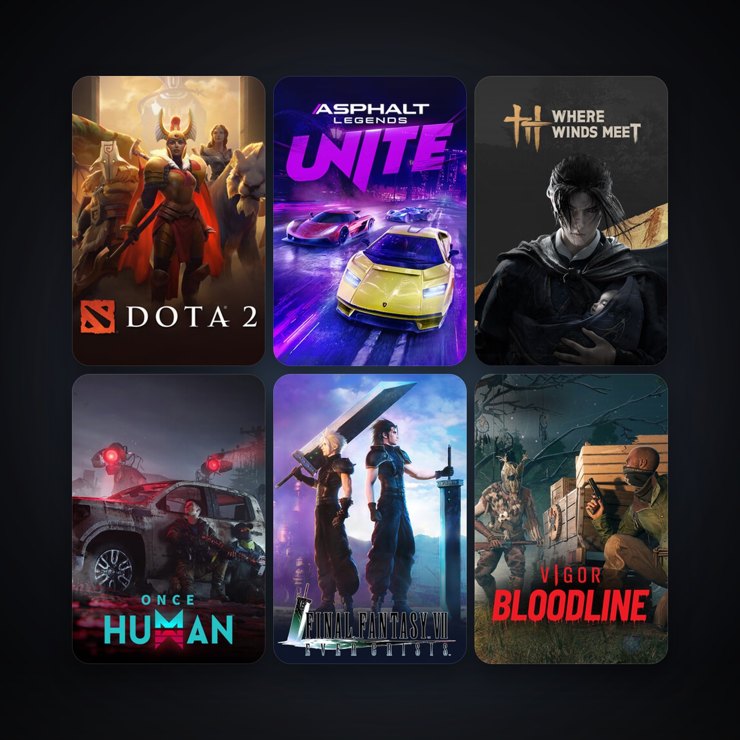 Dota 2 + Asphalt Legends Unite, 8 games, clean — HabibiAccounts