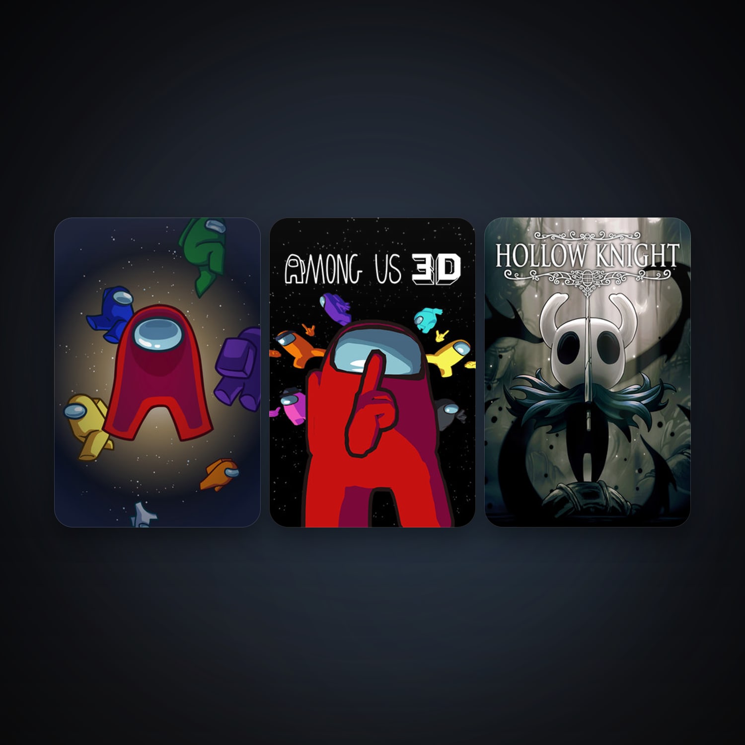Hollow Knight + Among Us, 4 games, clean — HabibiAccounts