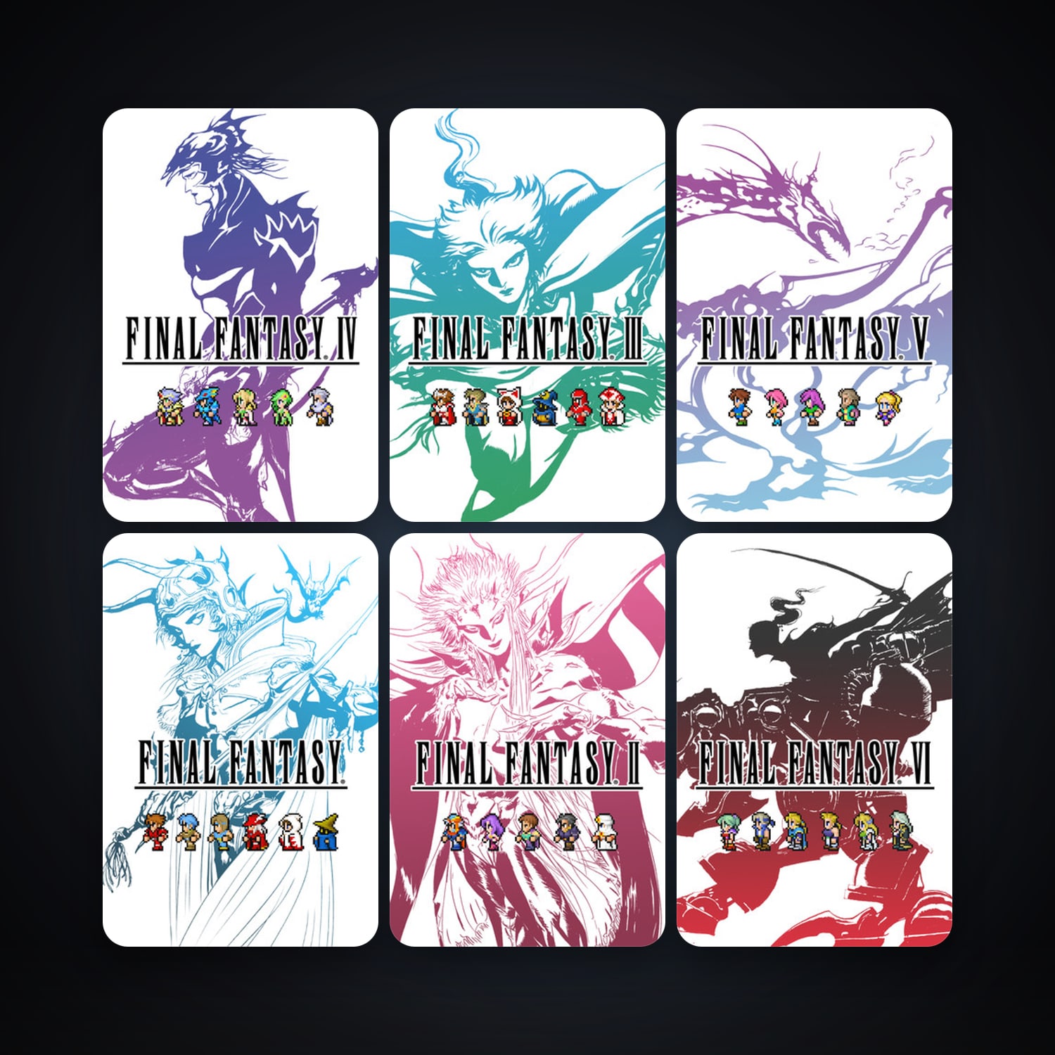 FINAL FANTASY + FINAL FANTASY II, 6 games, clean — HabibiAccounts