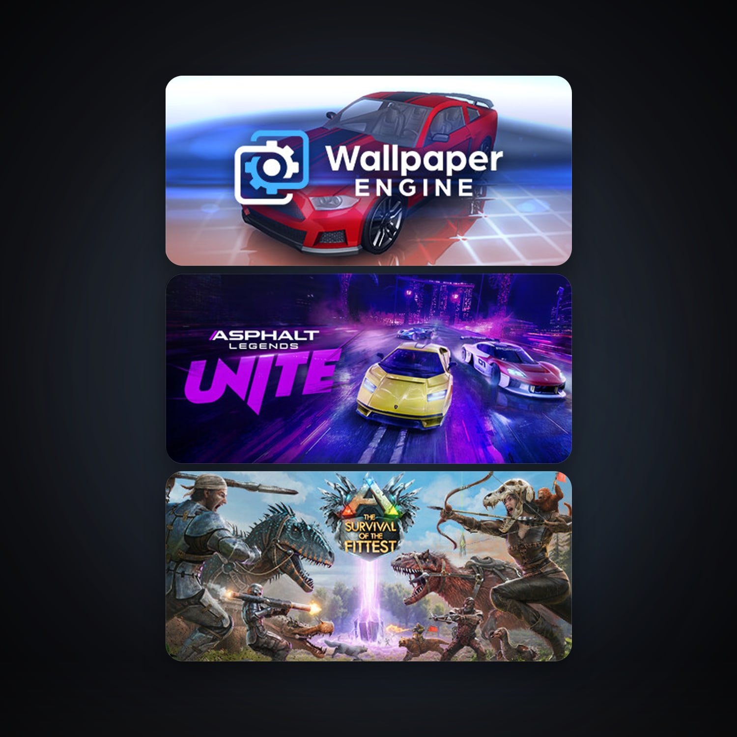 ARK: The Survival Of The Fittest + Wallpaper Engine, 9 games, clean — HabibiAccounts