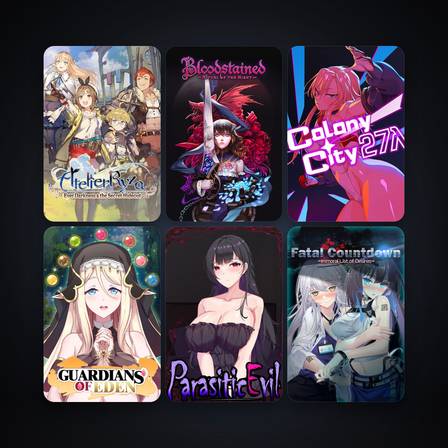 Bloodstained: Ritual of the Night + Atelier Ryza: Ever Darkness & the Secret Hideout, 32 games, clean — HabibiAccounts