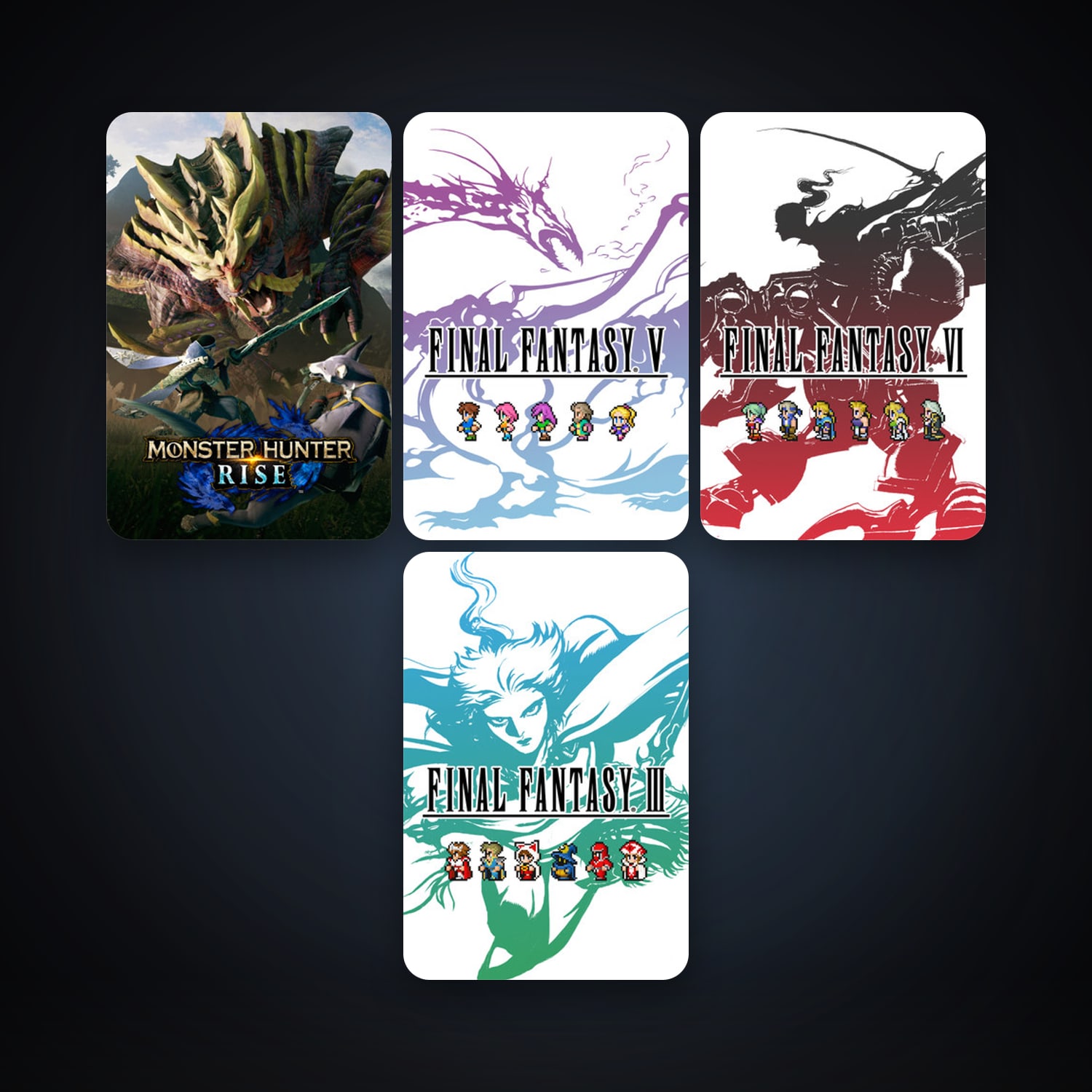 FINAL FANTASY III + FINAL FANTASY V, 6 games, clean — HabibiAccounts