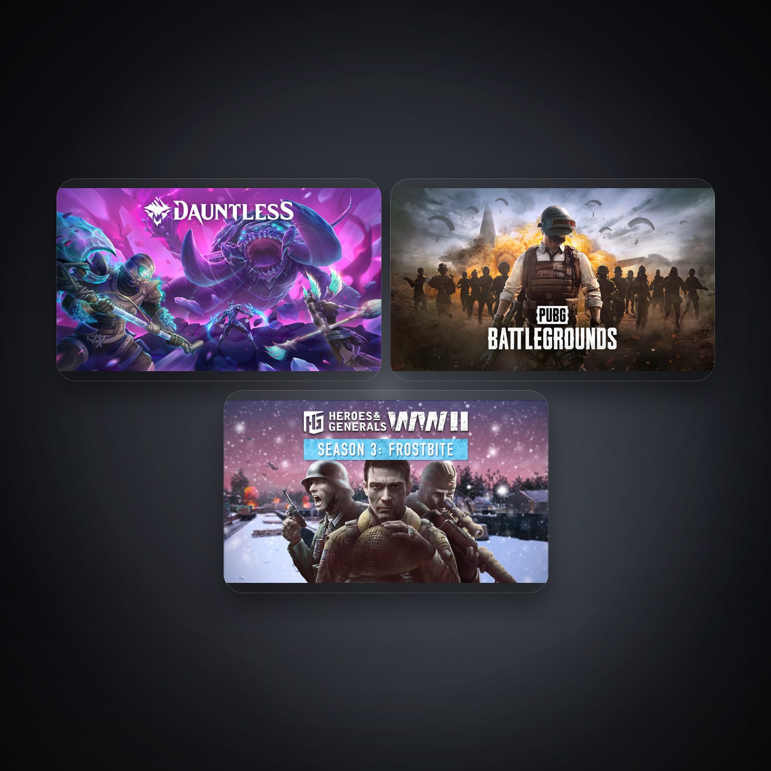 Dauntless & PUBG: BATTLEGROUNDS | 3 Games — HabibiAccounts