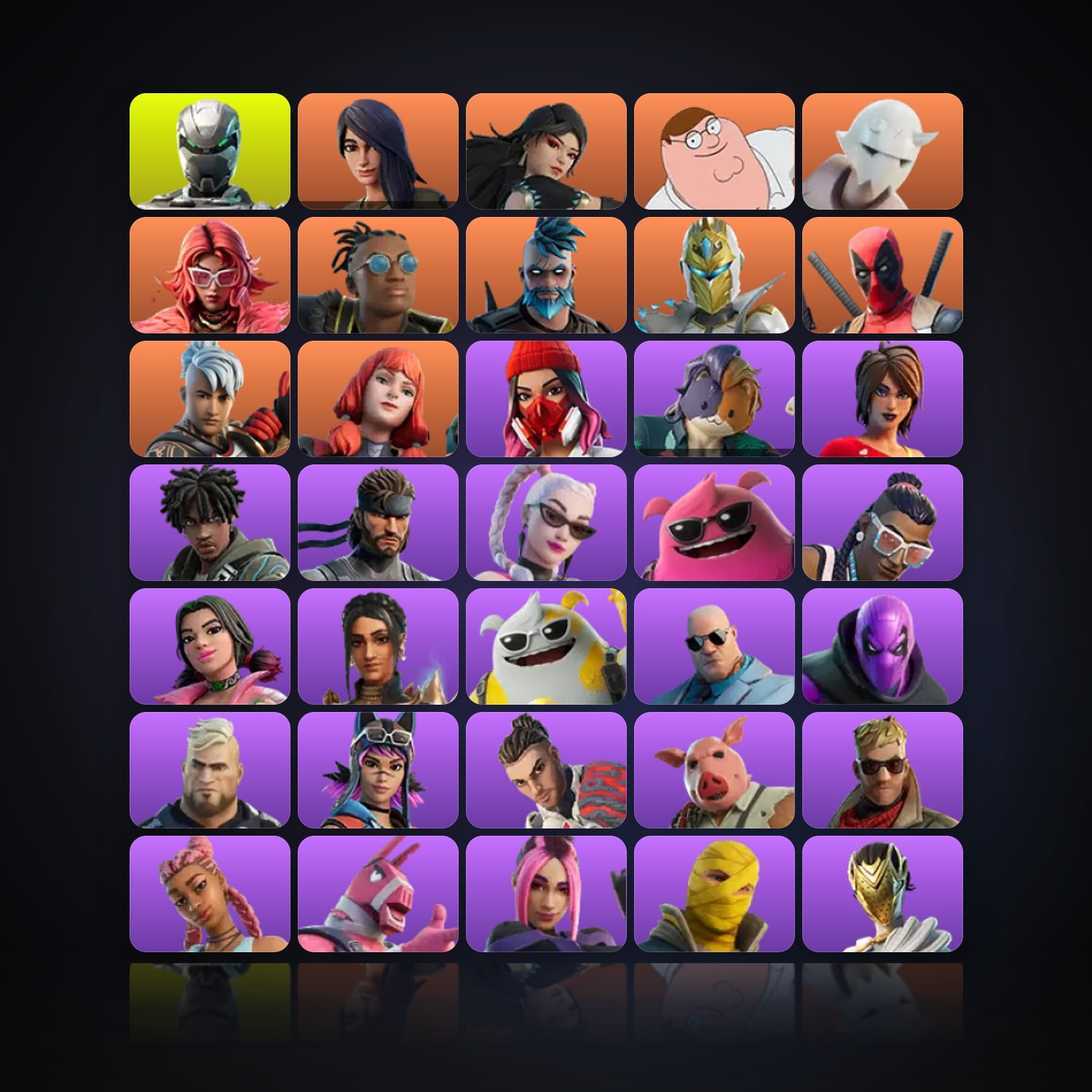 Fortnite | 63 Skins | 150 V-Bucks | Level 1276 | 155 Wins — HabibiAccounts