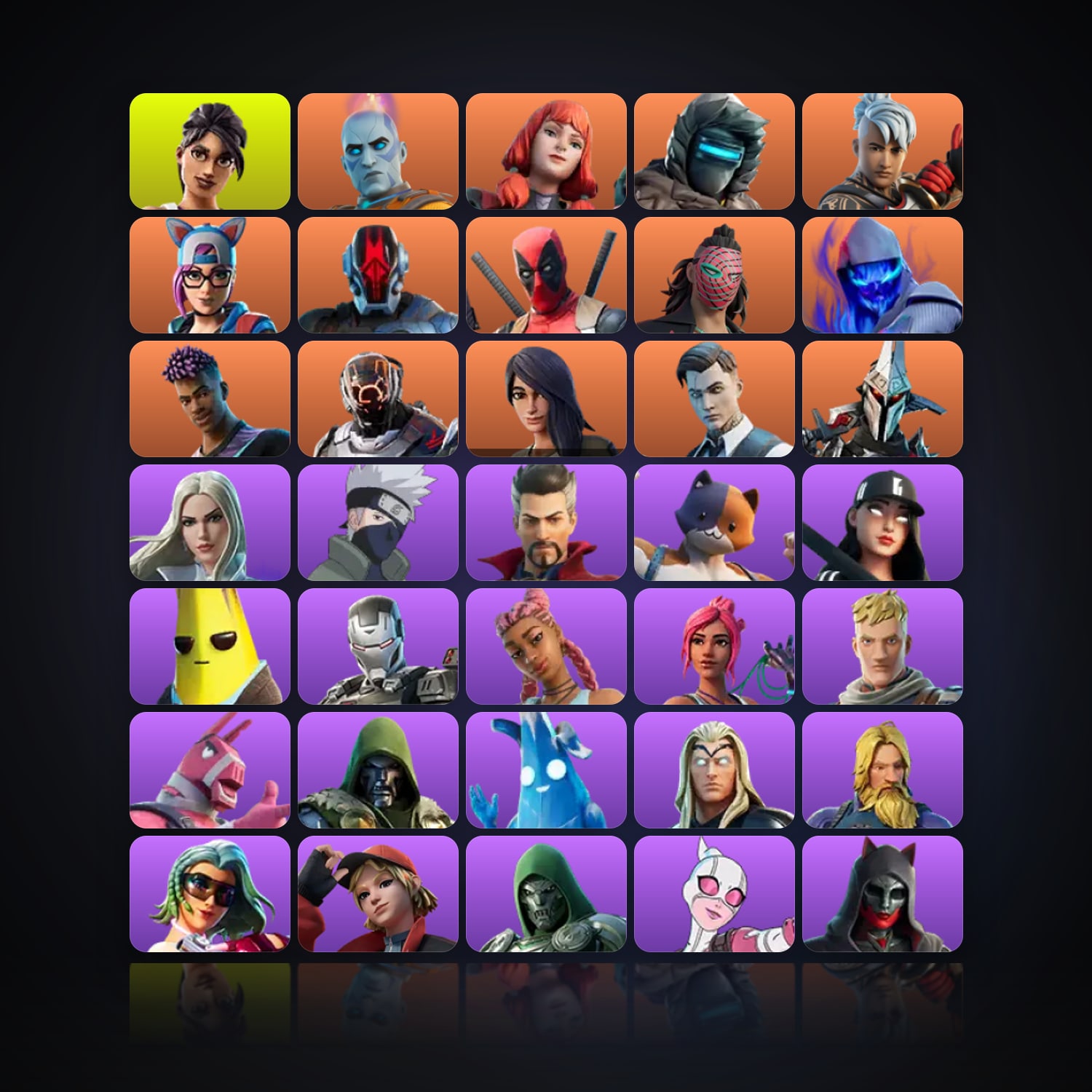 Fortnite | 86 Skins | 1.3K V-Bucks | Level 2035 | 268 Wins — HabibiAccounts