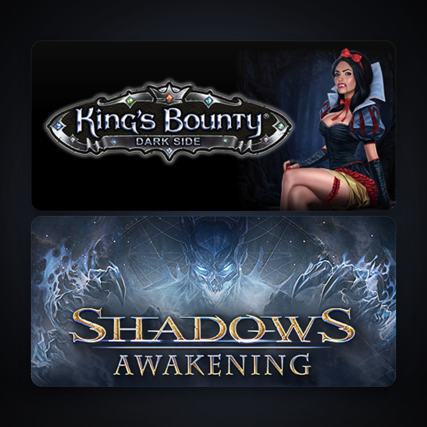 King's Bounty: Dark Side + Shadows: Awakening, 4 games, clean — HabibiAccounts
