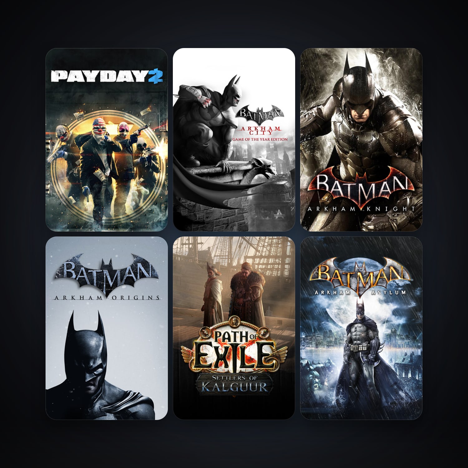 Free CS2 (No Prime) + Batman: Arkham Asylum Game of the Year Edition, 160 games, Steam 12, clean — HabibiAccounts
