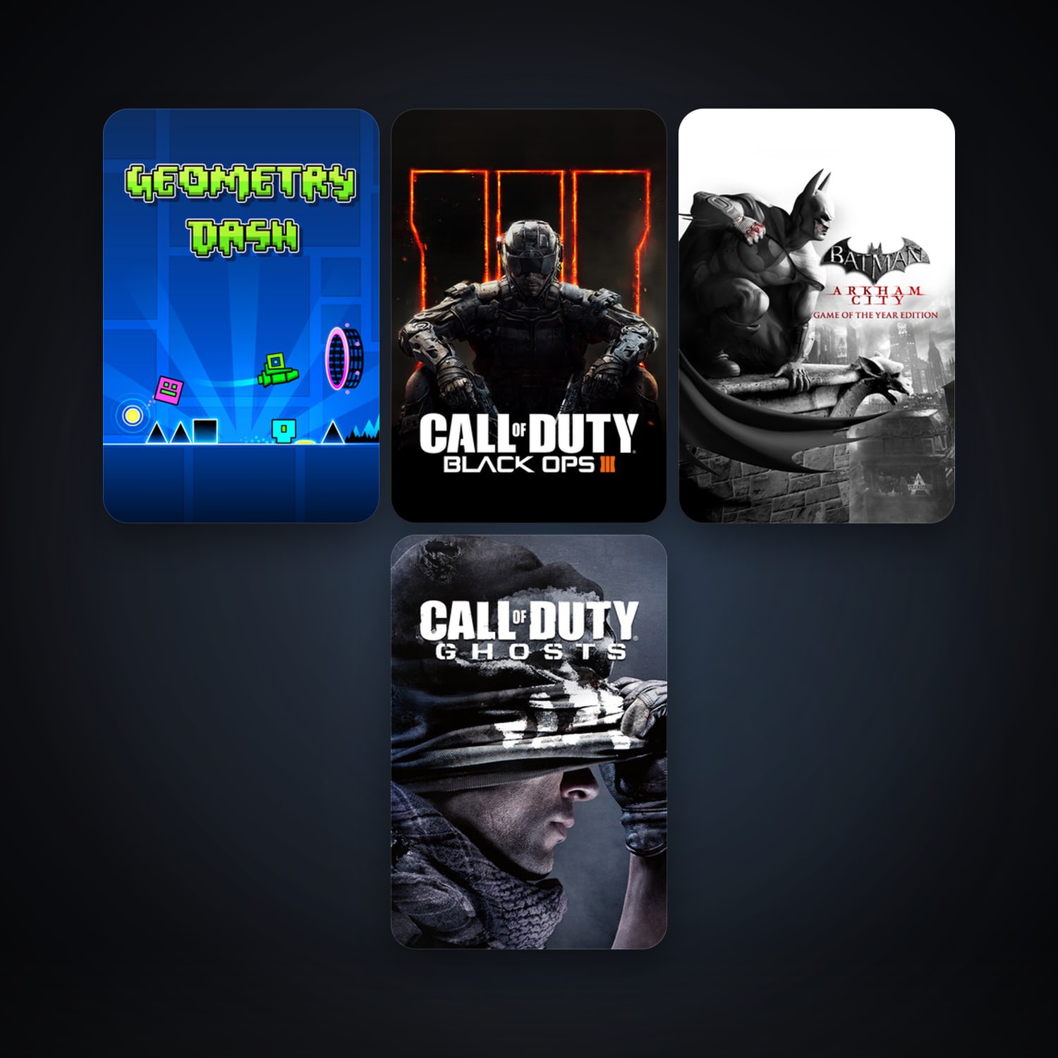 Batman: Arkham City - Game of the Year Edition + Call of Duty: Ghosts, 9 games, clean — HabibiAccounts