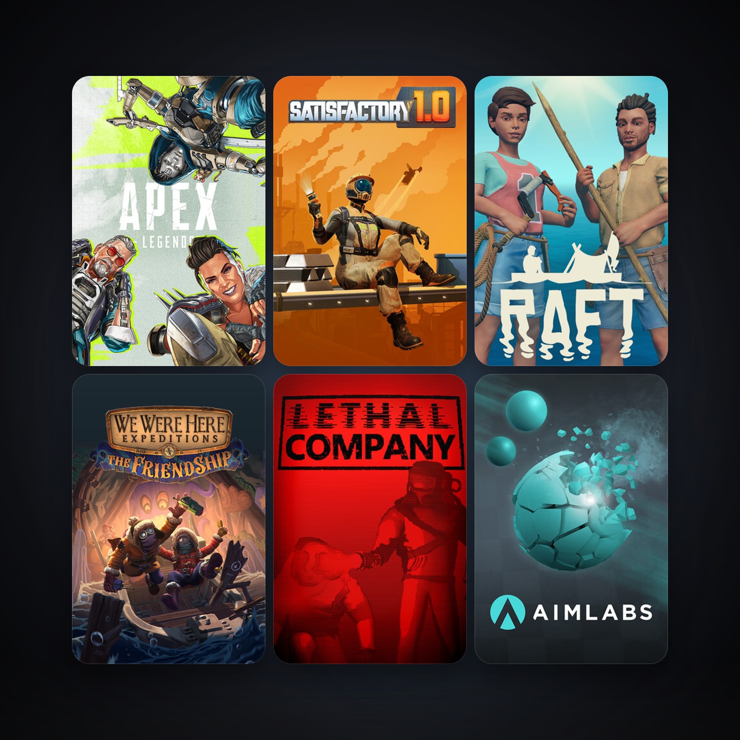 Satisfactory + Raft, 14 games, clean — HabibiAccounts