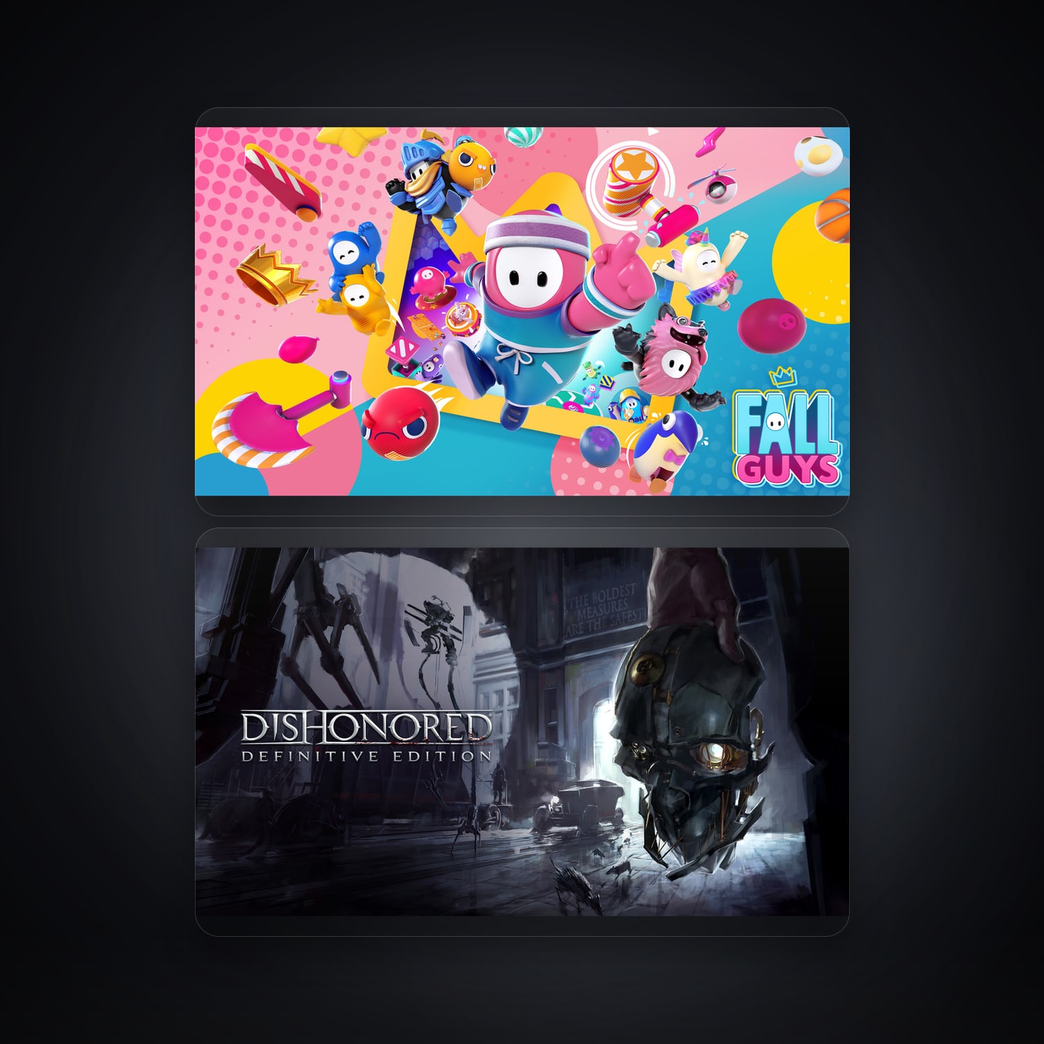 Fall Guys & Dishonored - Definitive Edition | 2 Games — HabibiAccounts