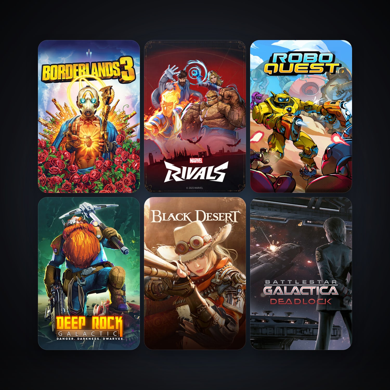Borderlands 3 + Battlestar Galactica Deadlock, 7 games, clean — HabibiAccounts