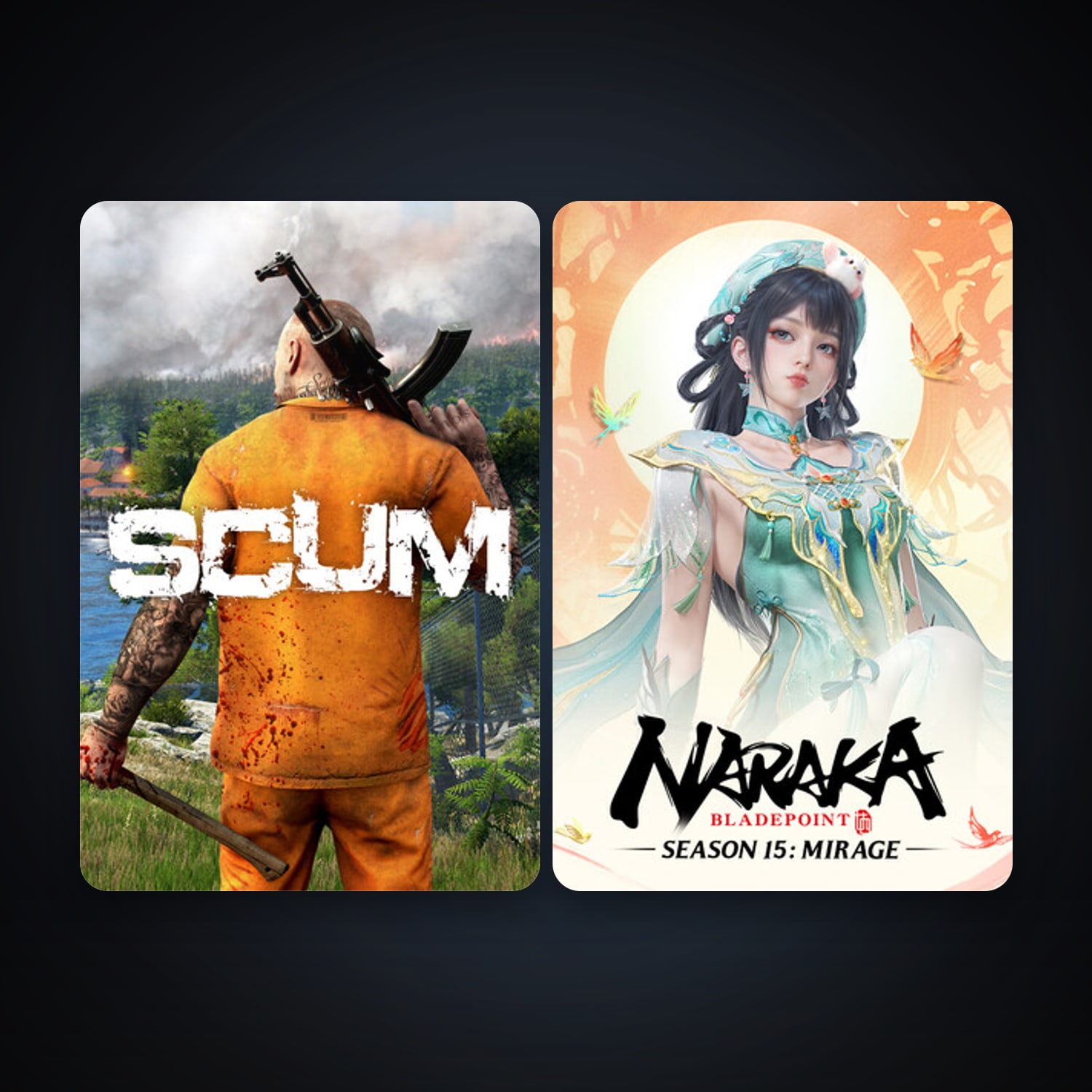 SCUM + NARAKA: BLADEPOINT, 5 games, clean — HabibiAccounts