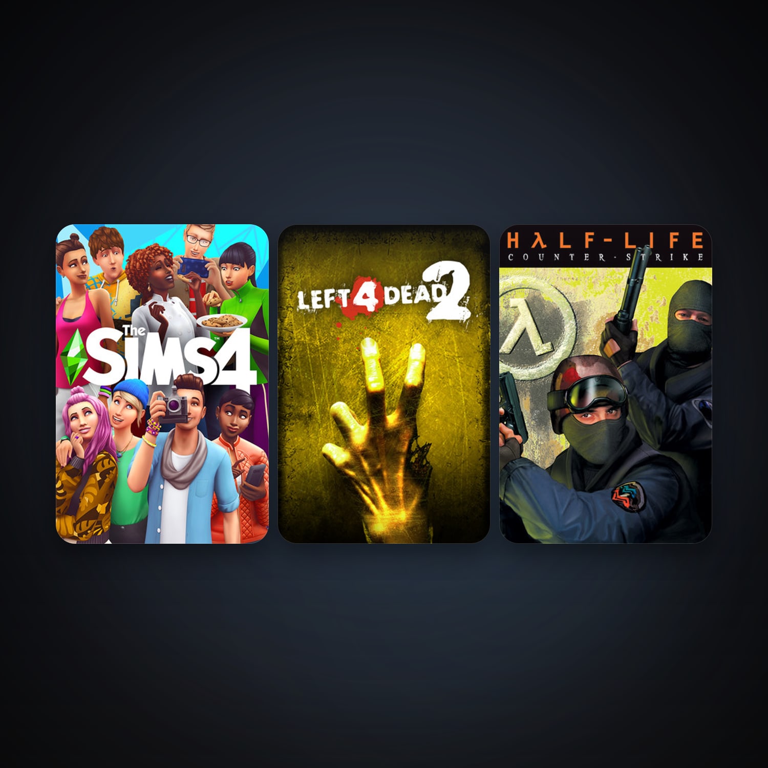 Counter-Strike + Left 4 Dead 2, 5 games, clean — HabibiAccounts